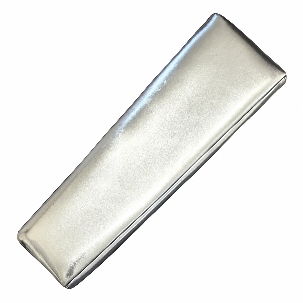 Christian Louboutin Silver Abstract Leather Clutch