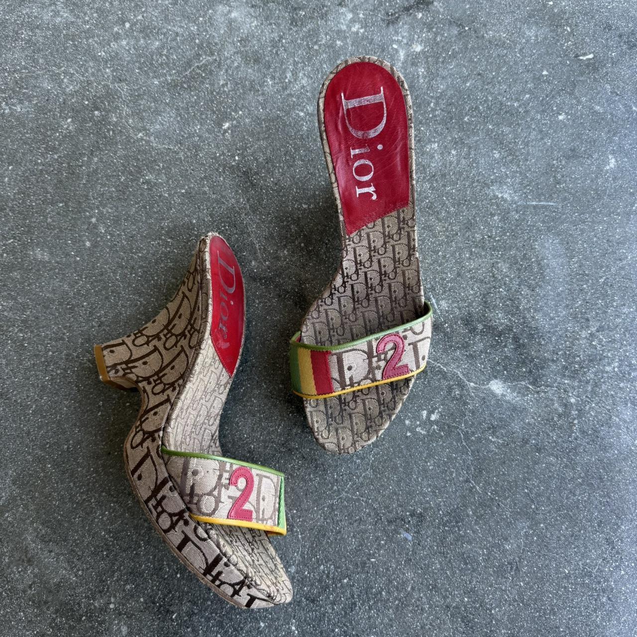 Christian Dior by John Galliano SS2004 Rasta Sculptural Wedge Sandals