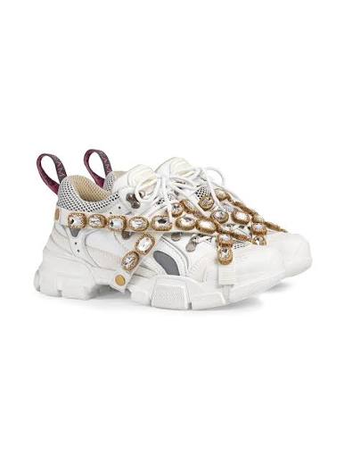 Gucci Flashtrek 'Crystals White'