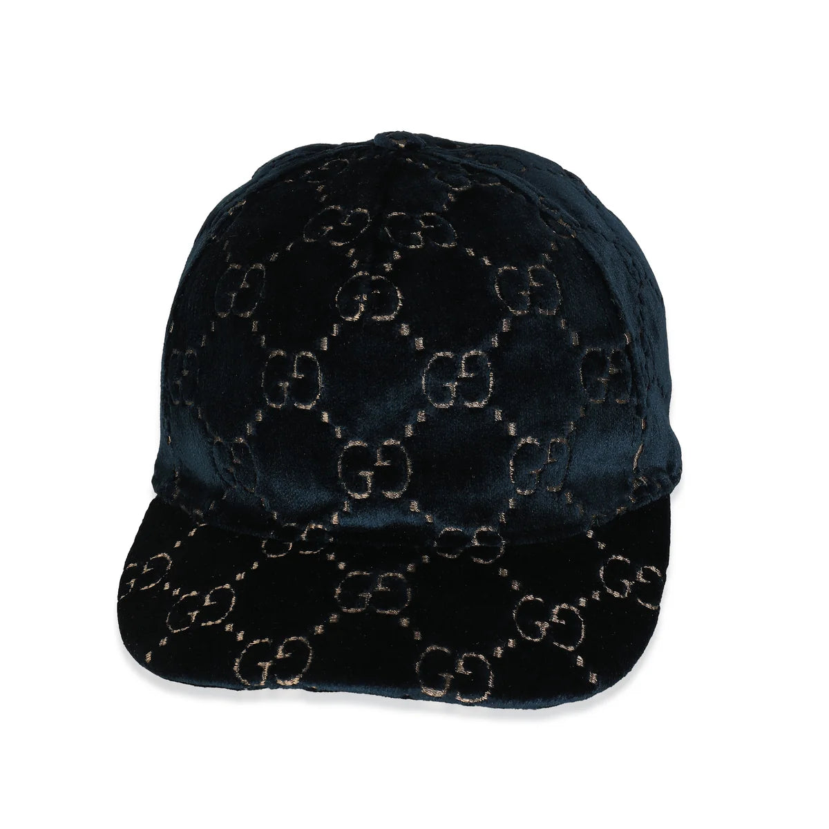 Gucci GG Sapphire Blue Velvet Baseball Cap
