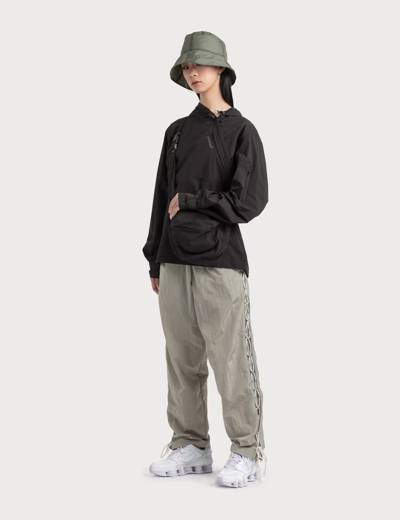 Hyein Seo Trackpants with Cable Details in Grey