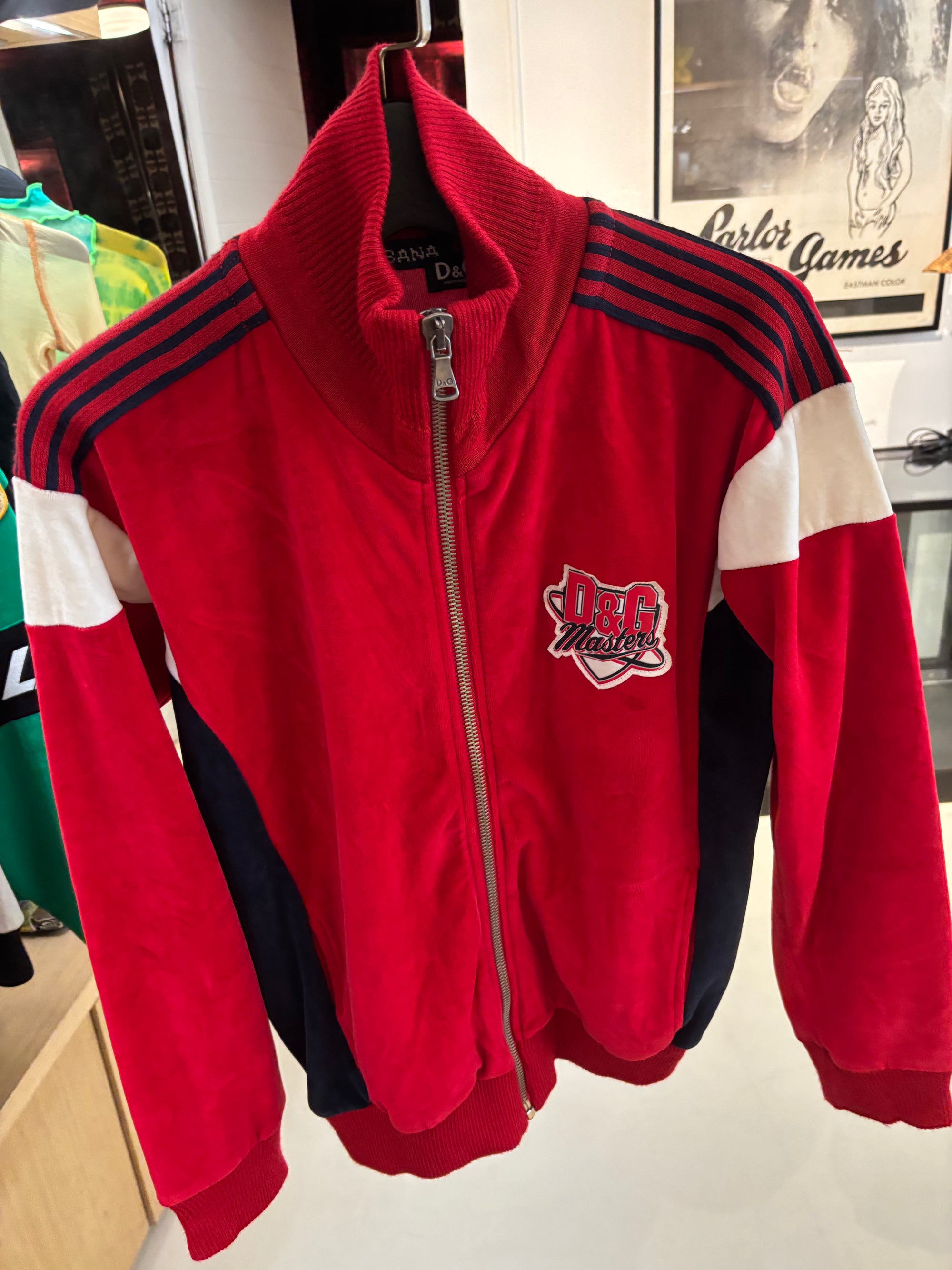 DOLCE & GABANNA TRACKSUIT VELVET ZIPUP