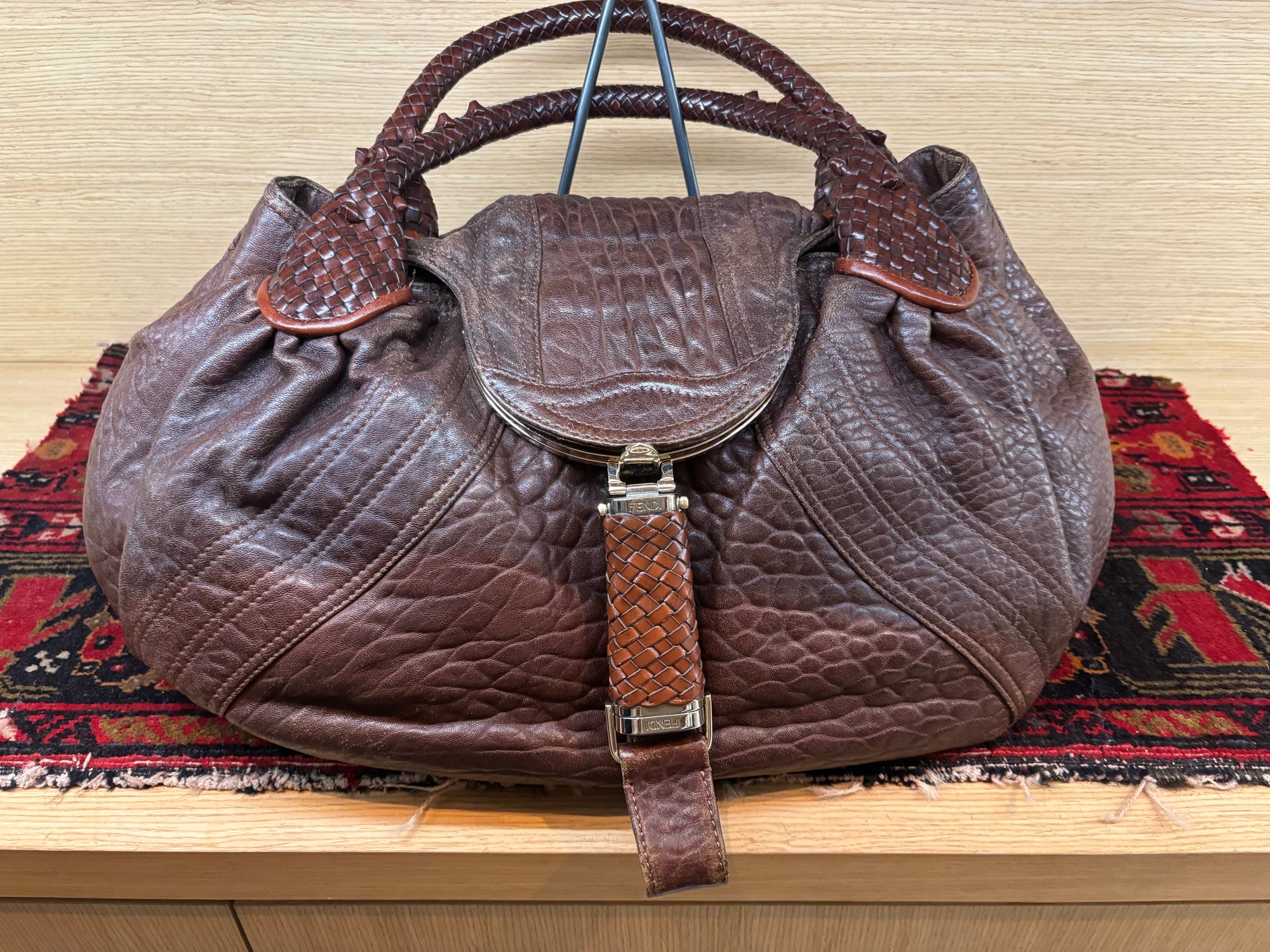 FENDI TOP HANDLE SPY BAG BROWN
