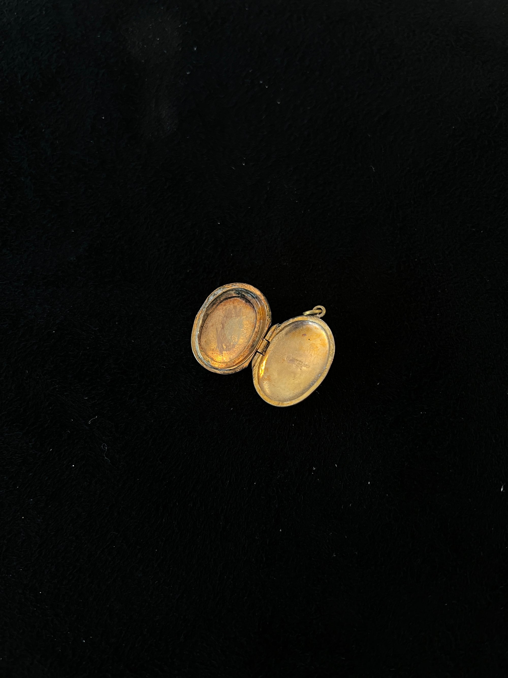 Engraved Gold Locket Pendant -