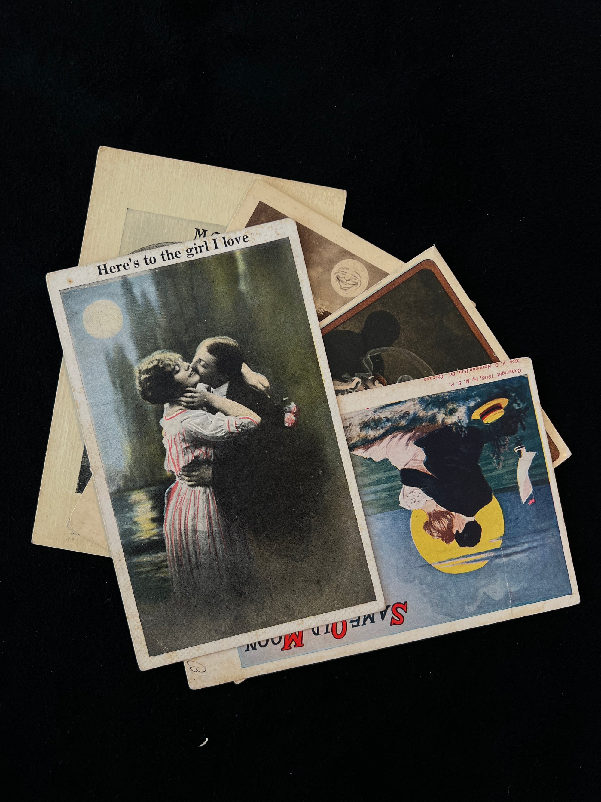 Early Couples & Moons Postcards