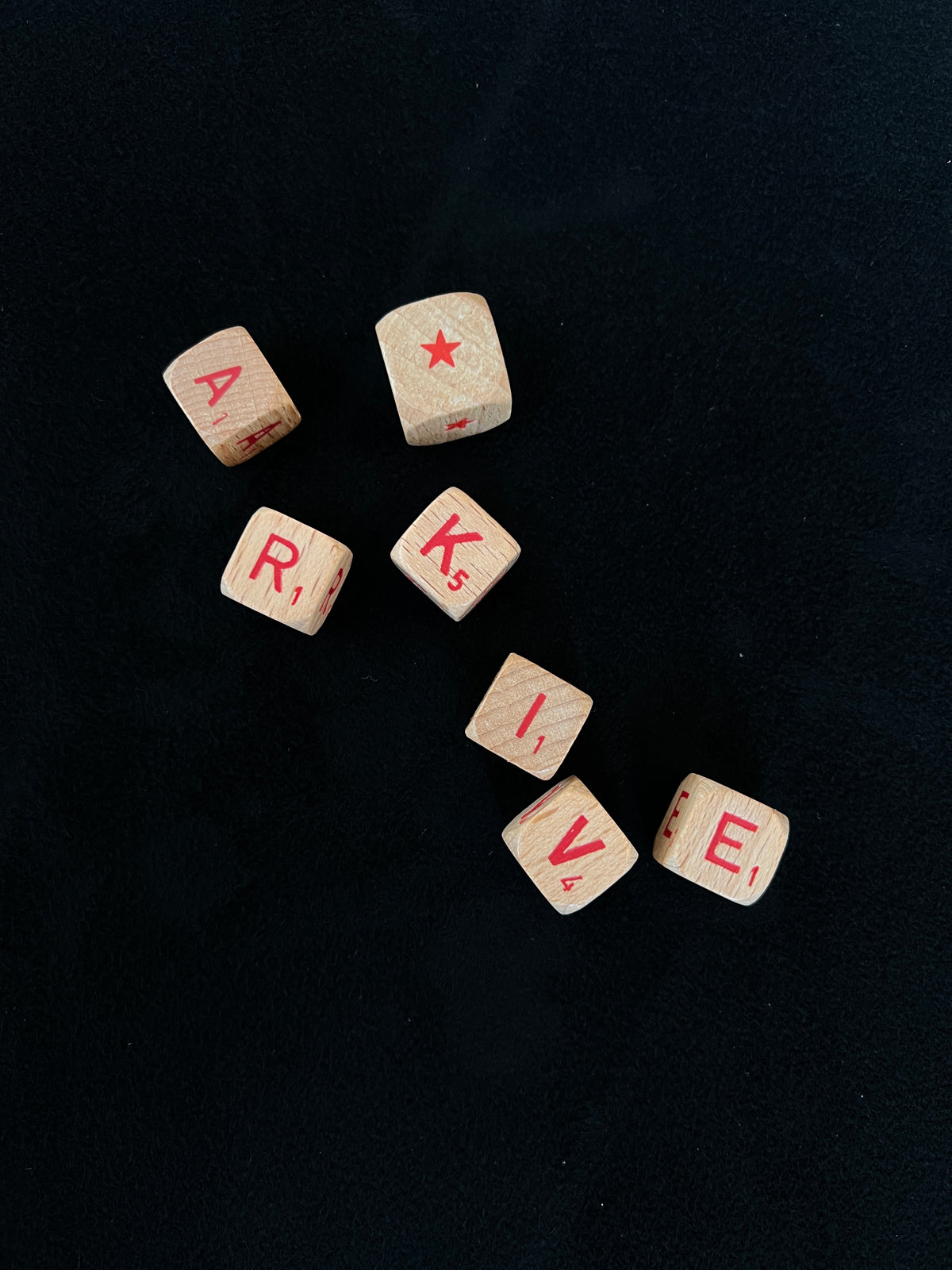 Vintage Scrabble Dice -