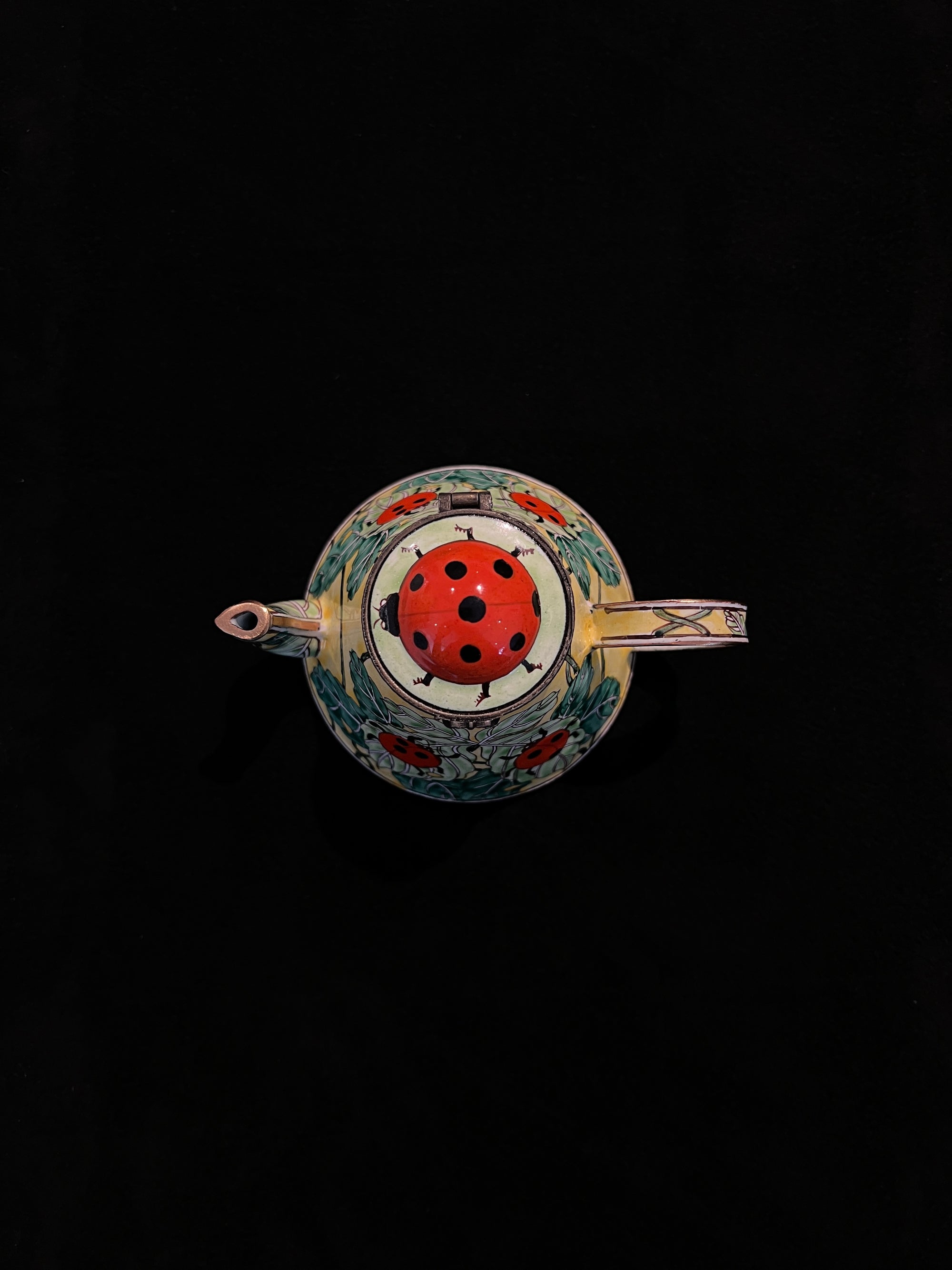 Kelvin Chen 2000s Enamel Ladybug Lead Teapot