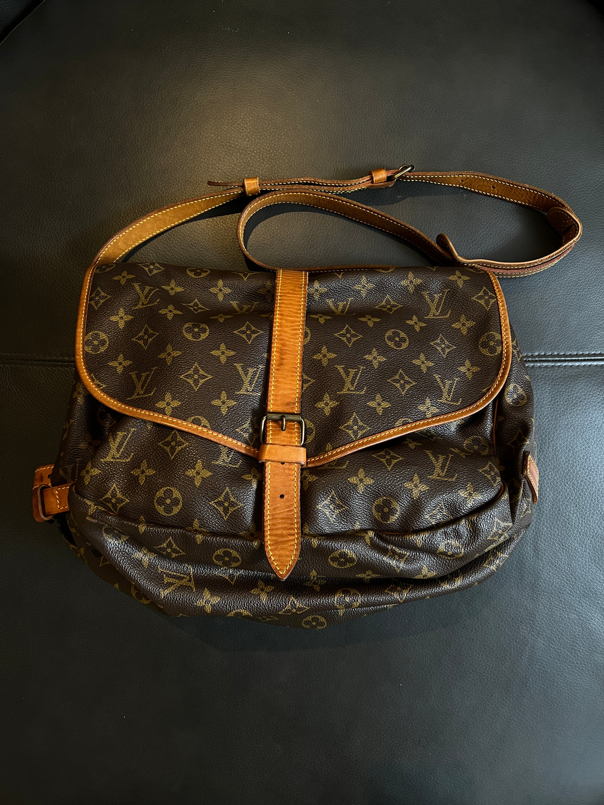 Louis Vuitton Monogram Canvas Saumur 40 Bag -