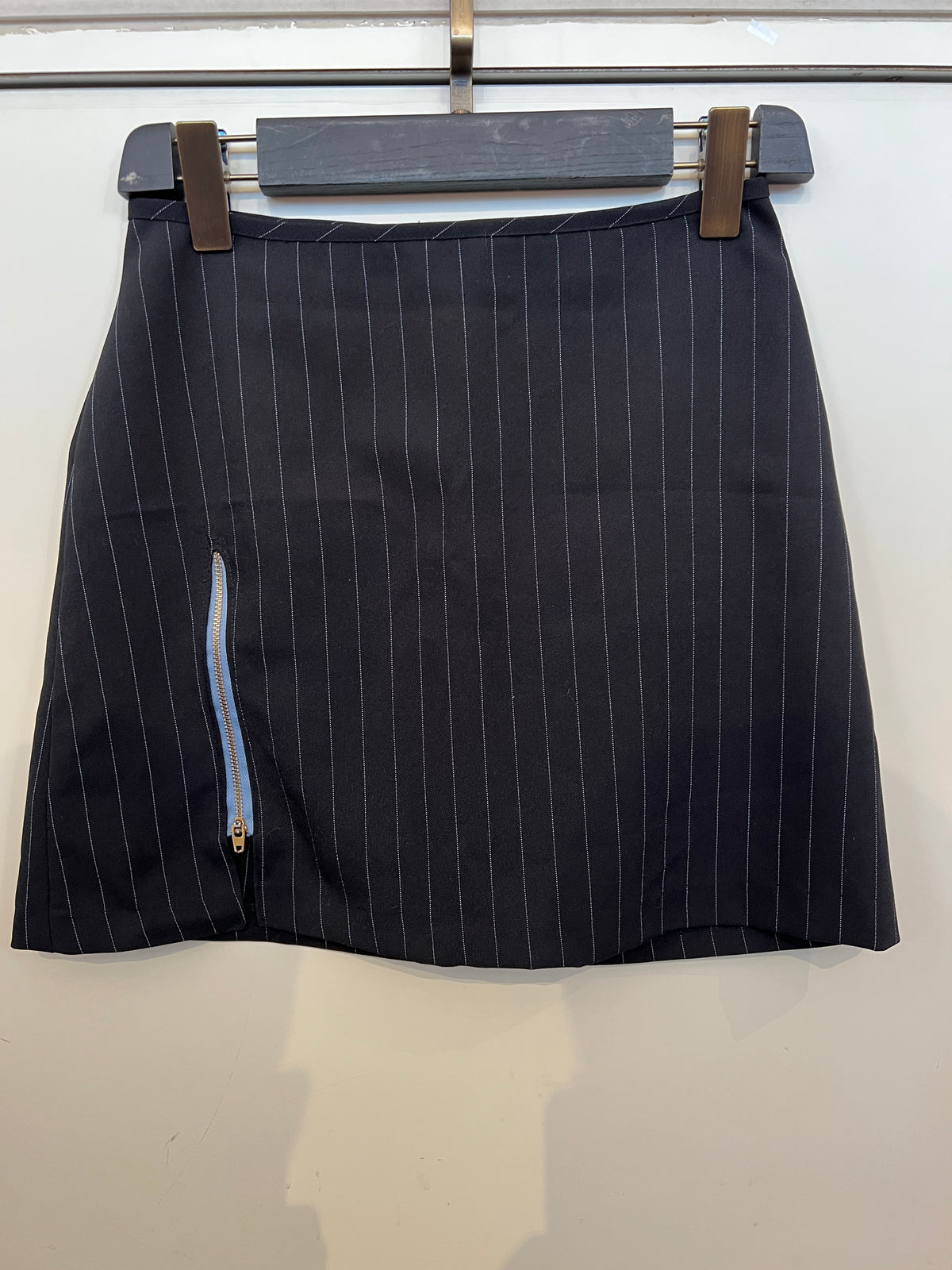 Vintage Byer California Pinstripe Skirt with Zip -