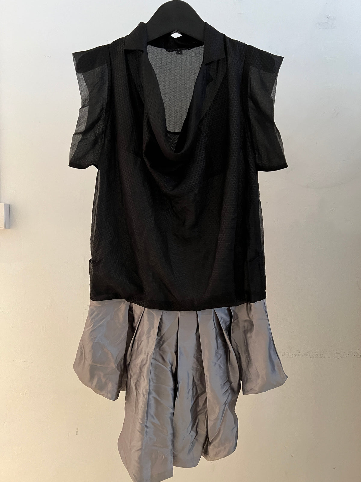 Marc Jacobs Black Draped Cowl Neck Top