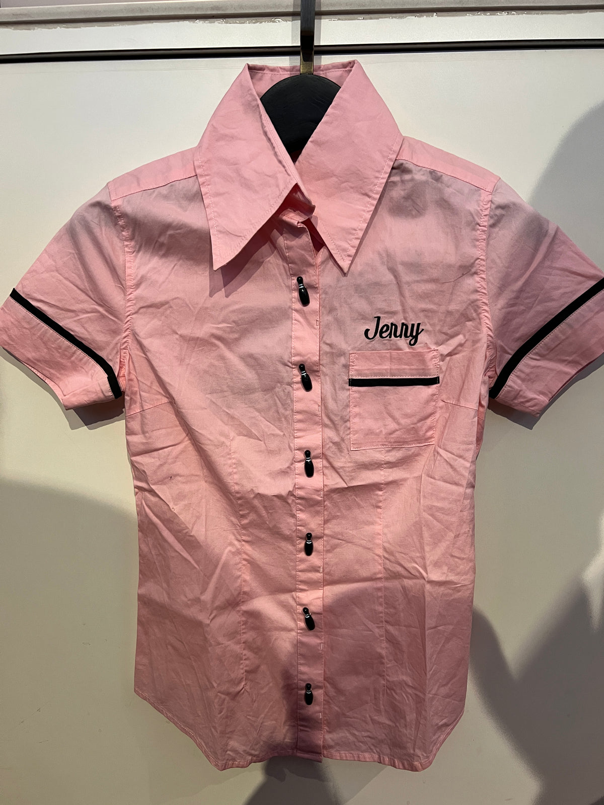 Sly Japan Pink Bowling 1950s-style "Jenny" Collared Shirt