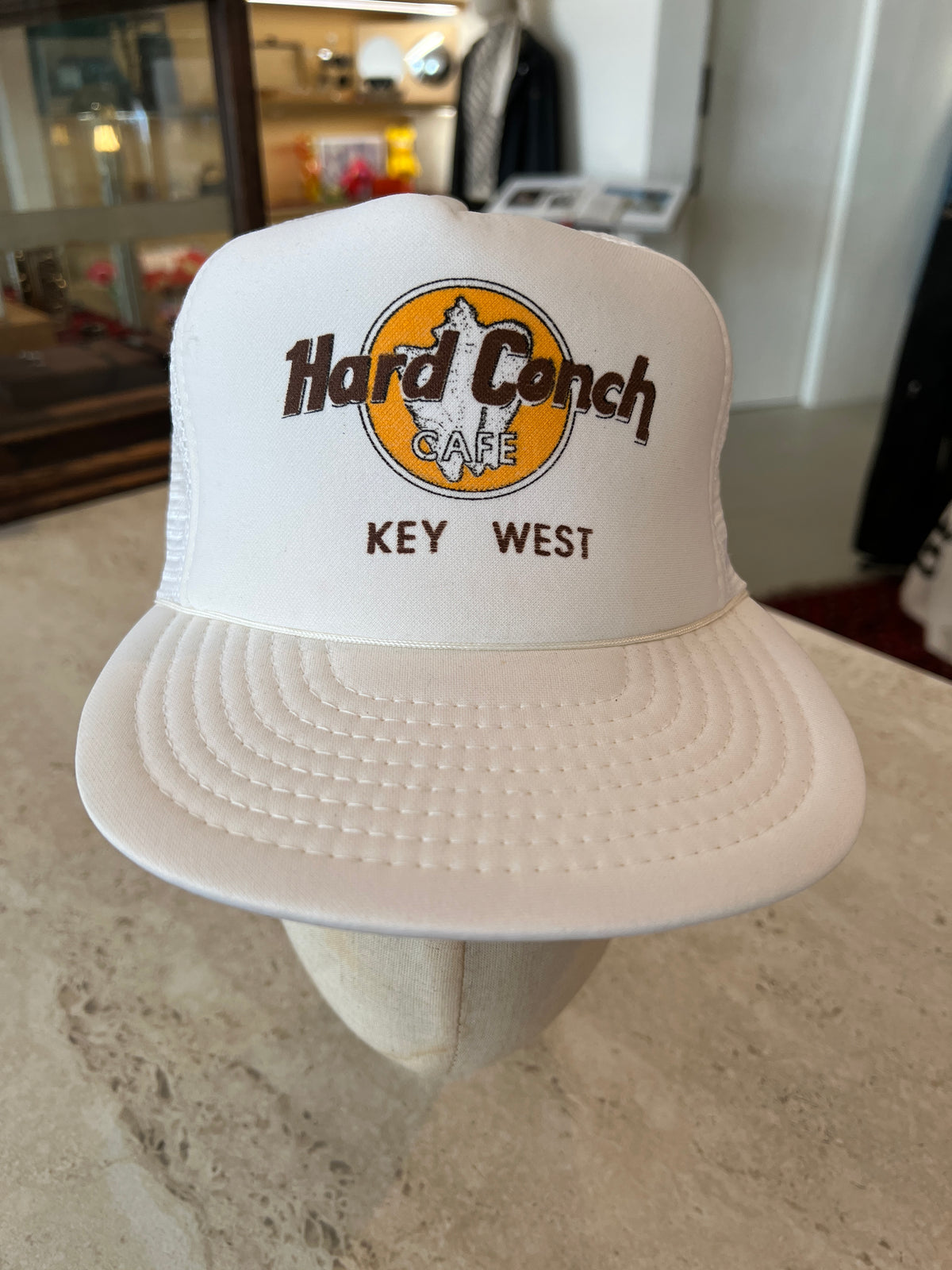 Vintage Hard Conch Cafe Mesh Trucker Cap -