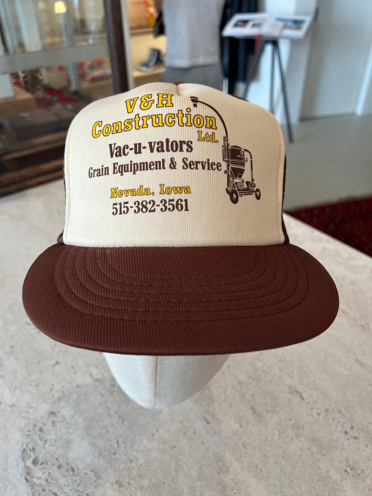 Vintage V&H Construction Vac-U-Vators Trucker Cap -
