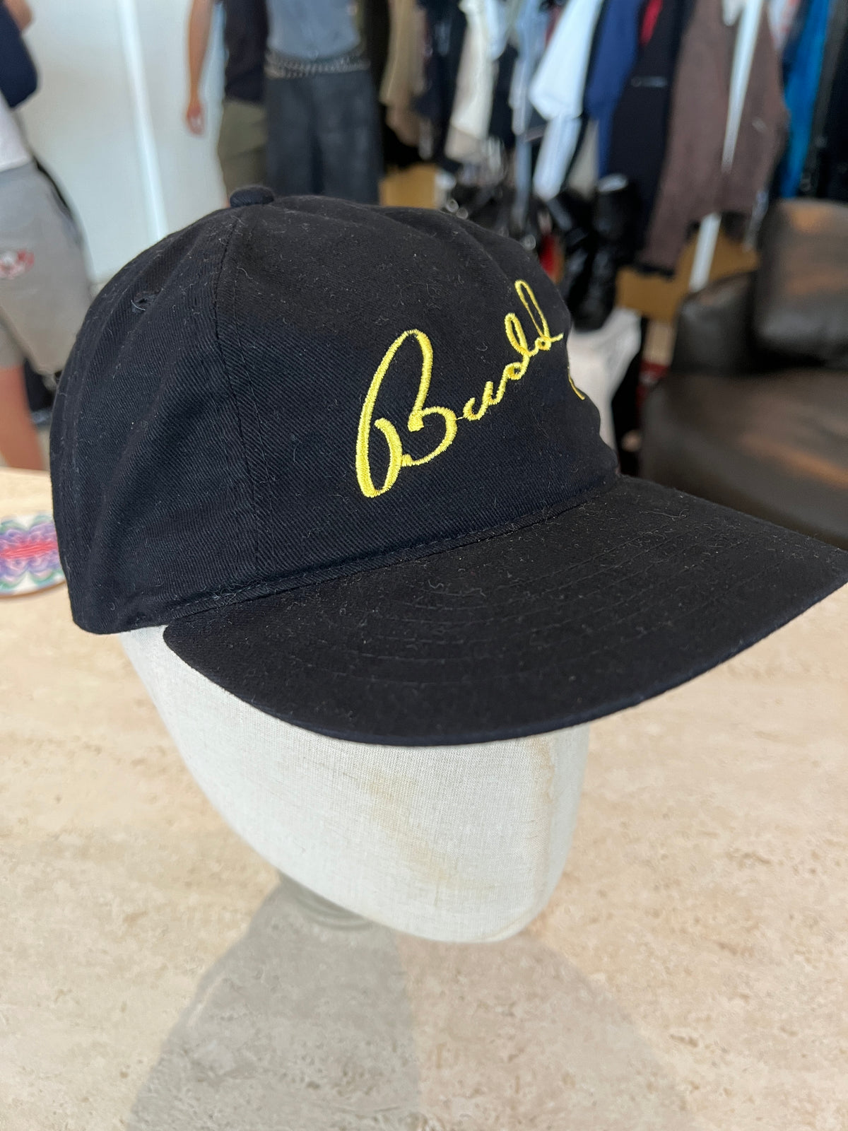 Vintage Black "Buddy" Baseball Cap -