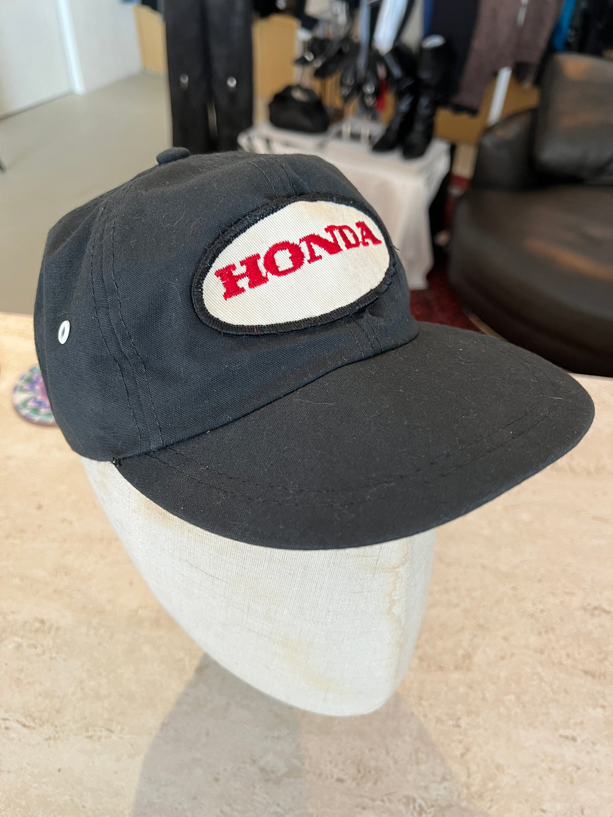 Vintage Black Honda Fitted Cap -