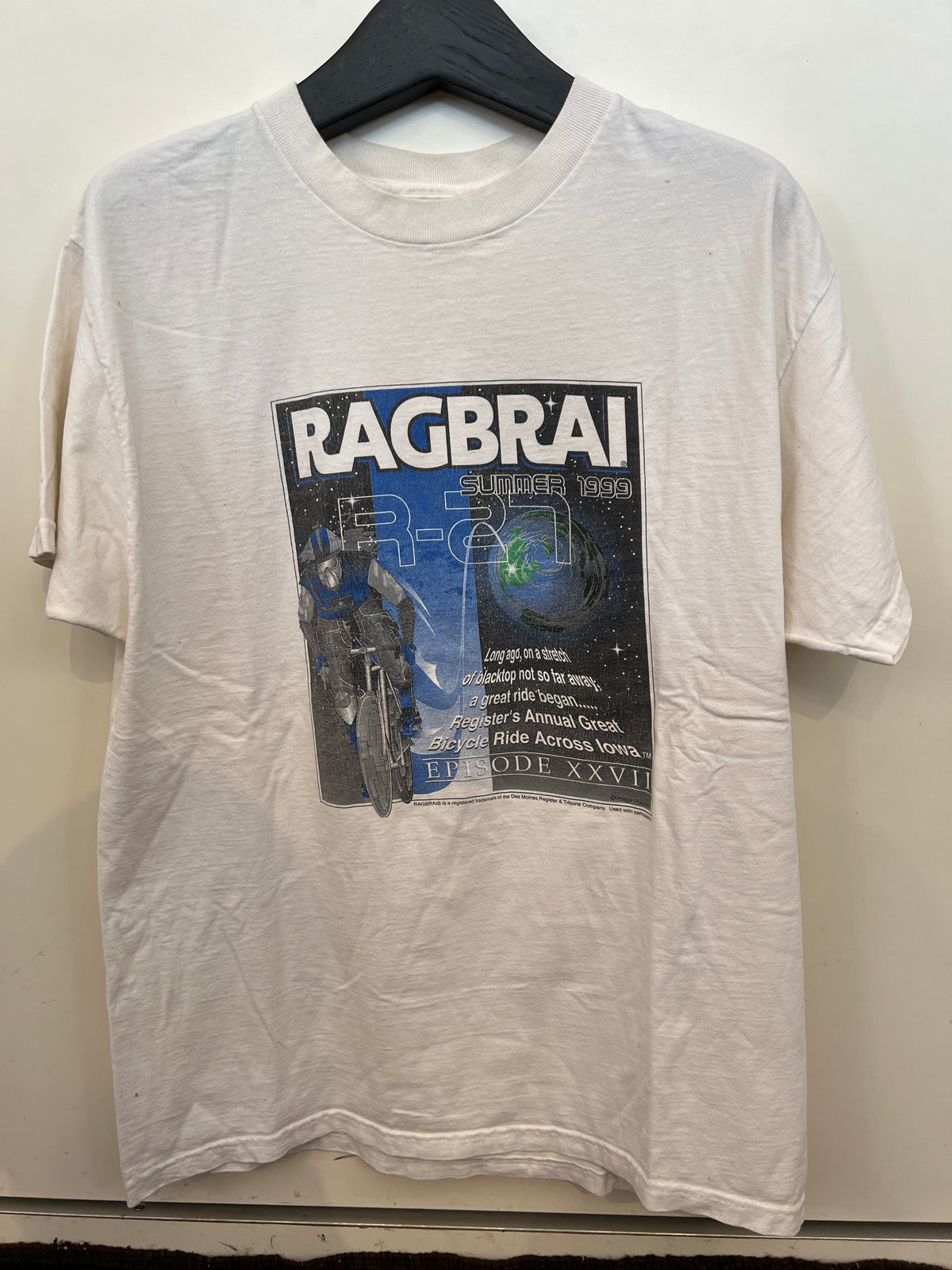 Ragbrai "Summer 1999 R-27" T-Shirt in White -