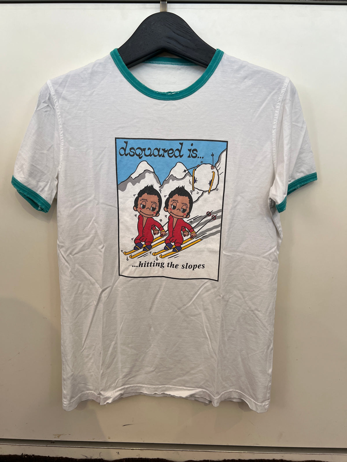 Dsquared2 S/S 2005 "Hitting The Slopes" Vintage Ringer T-Shirt -