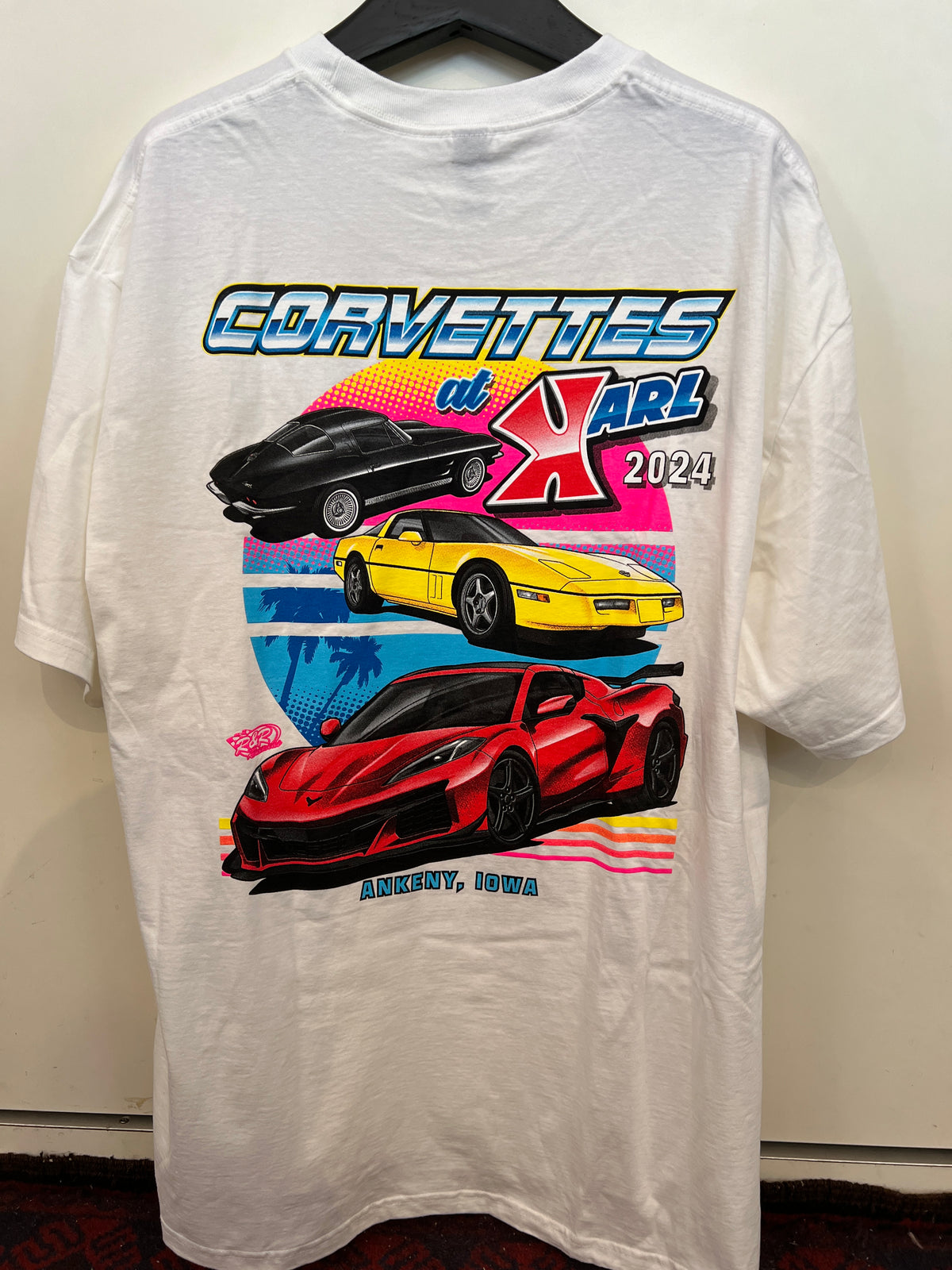 "Corvettes at Karl 2024" White T-Shirt -