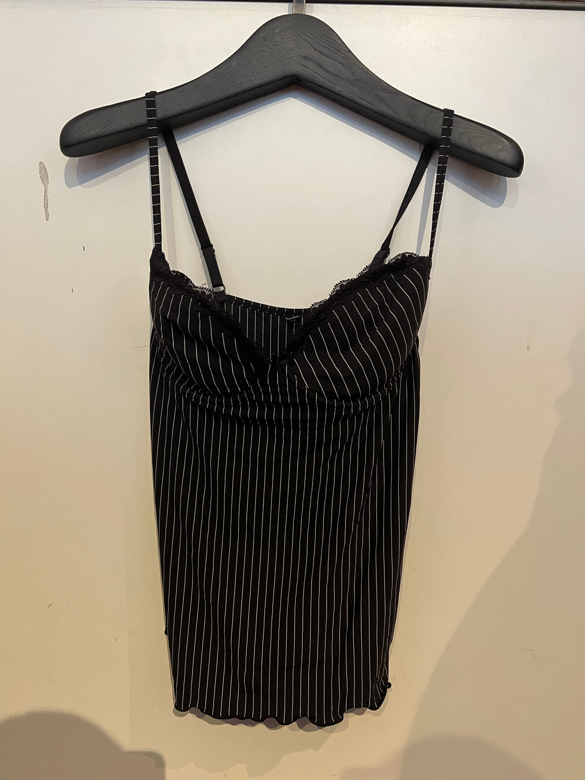 Avenue Foch Pinstripe Bustier with Lace -