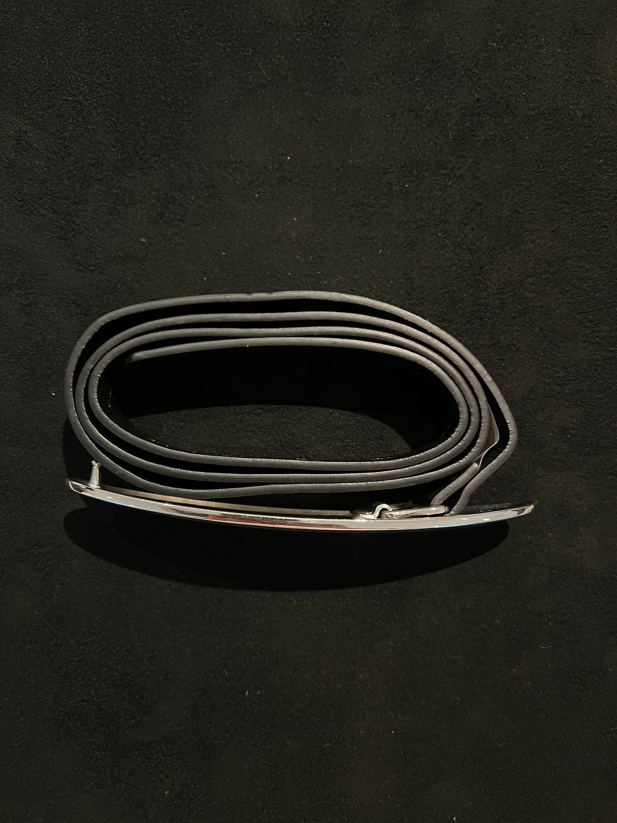 Silver Bullet Faux Leather Buckle Belt -