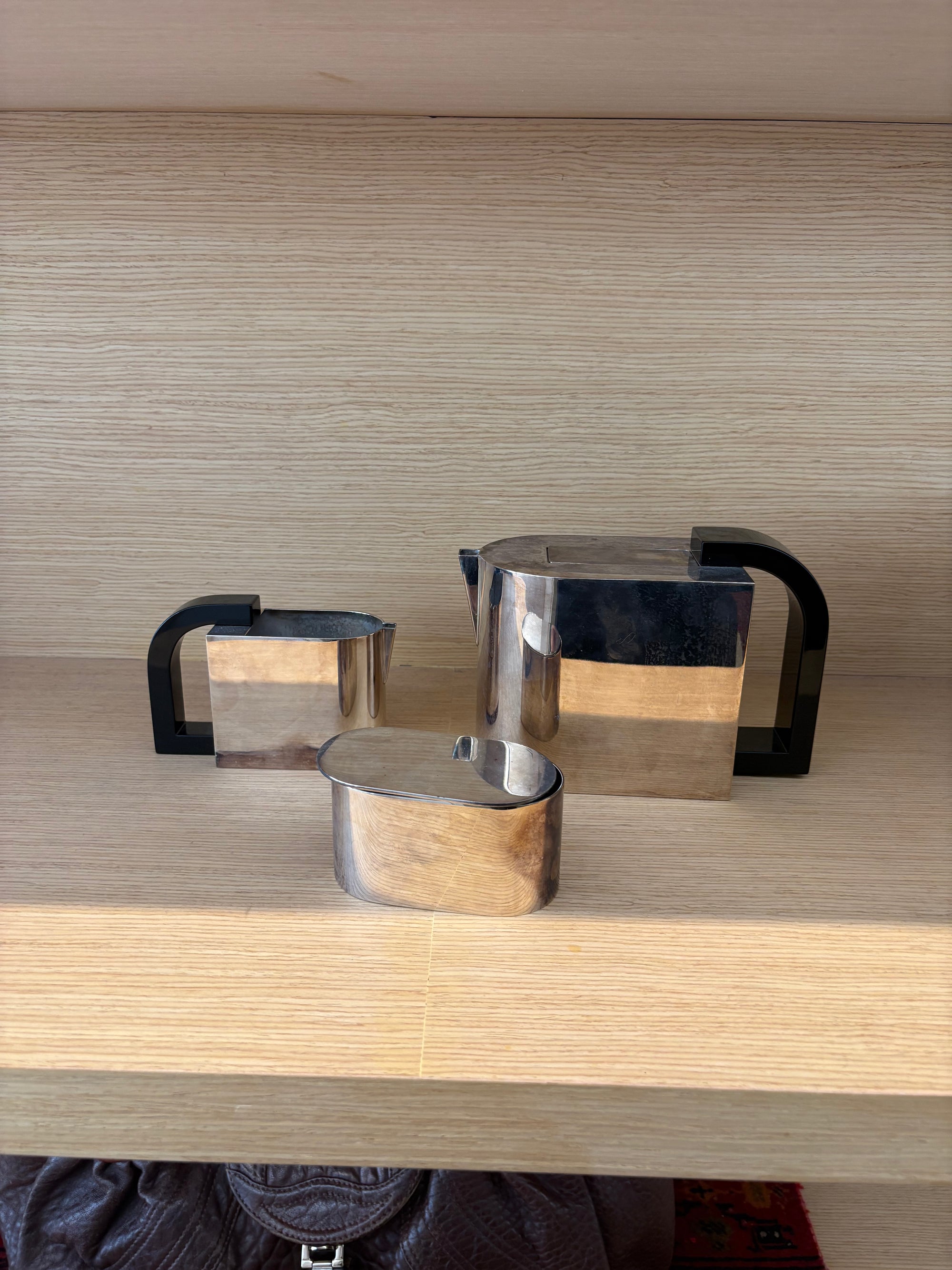 Armani Casa Baindoles Plated Silver Teapot Set