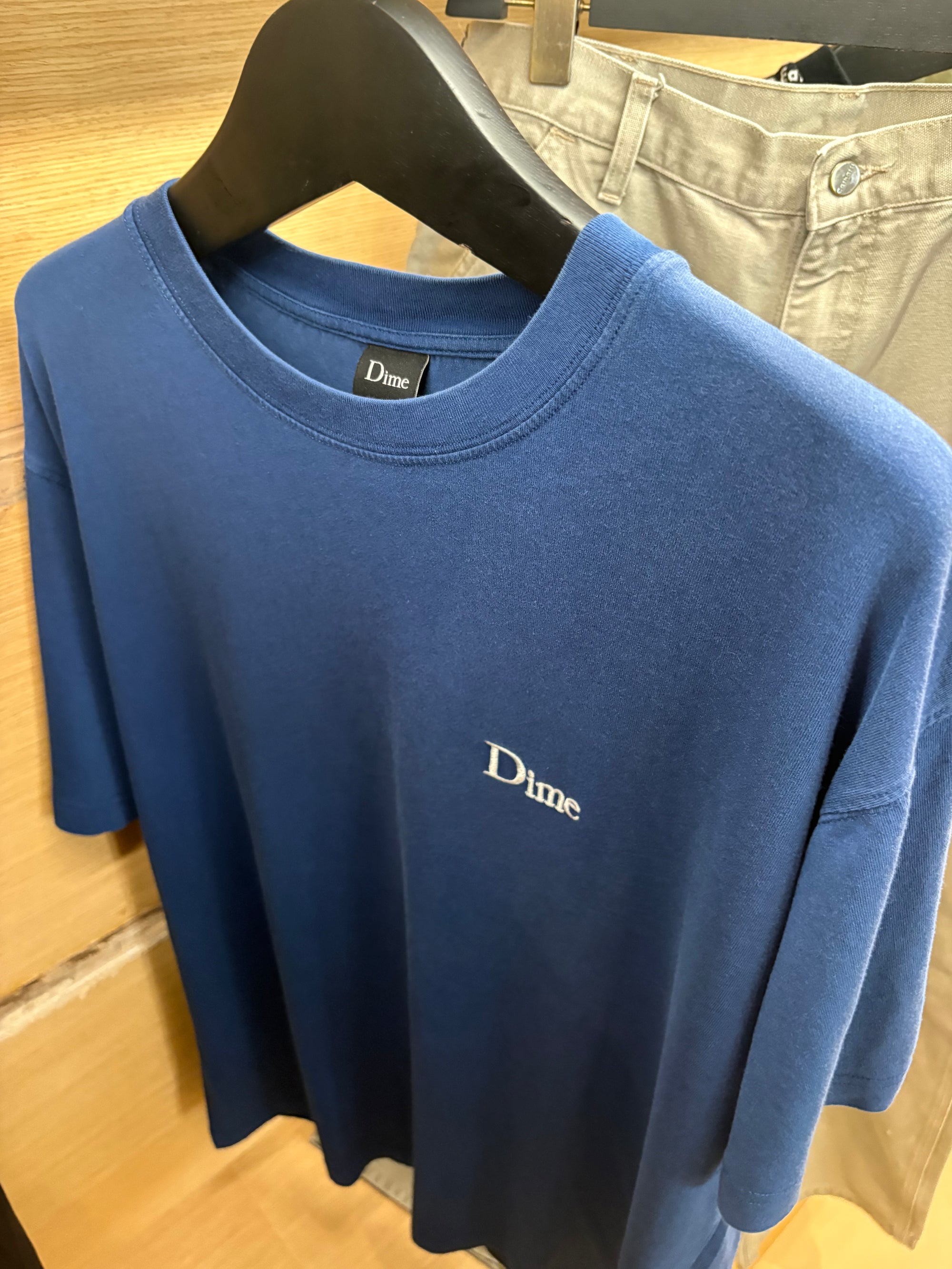 DIME NAVY BLUE OVERSIZED BOX TEE