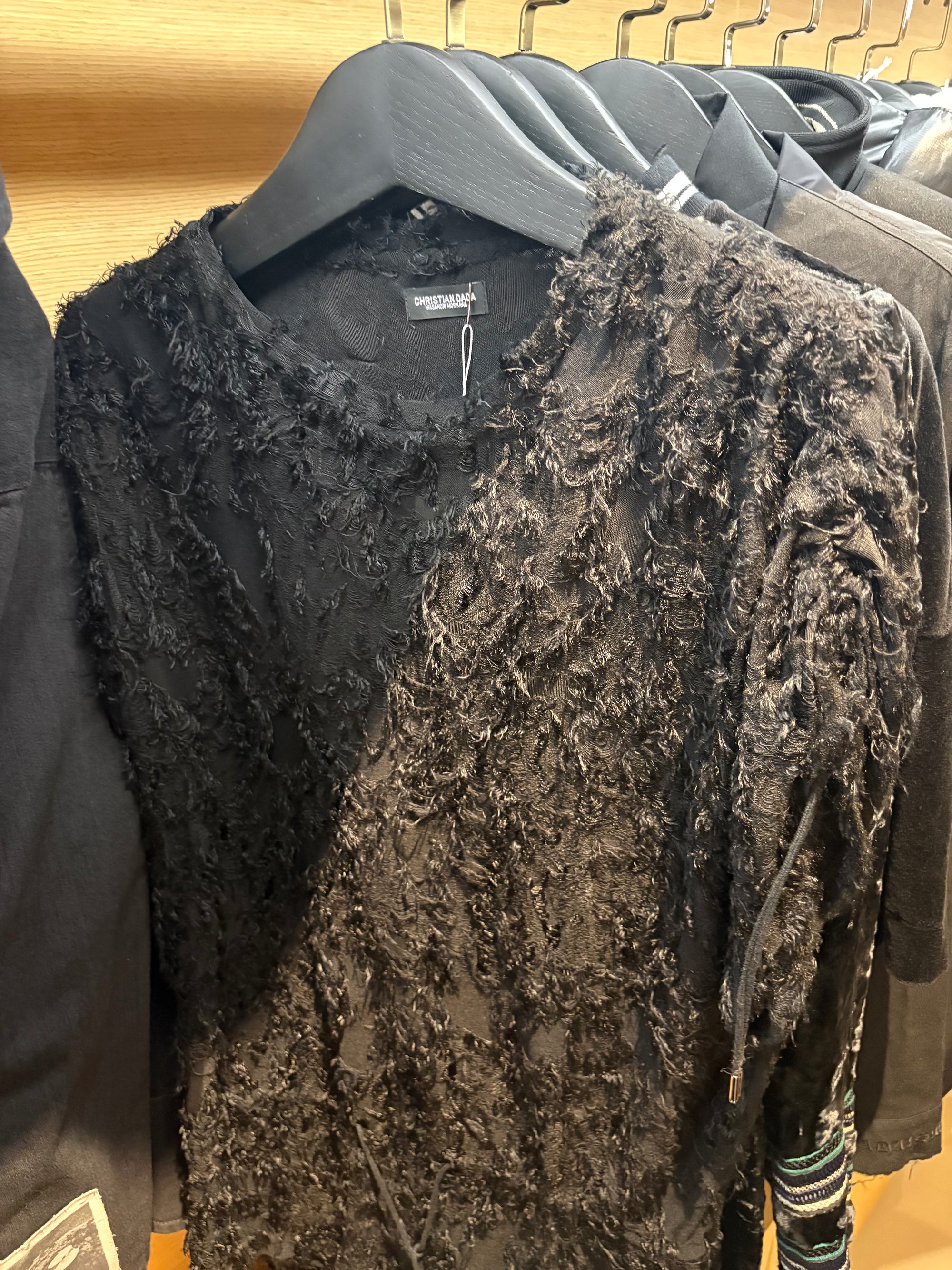 CHRISTIAN DADA GATHERED JACQUARD JERSEY TSHIRT