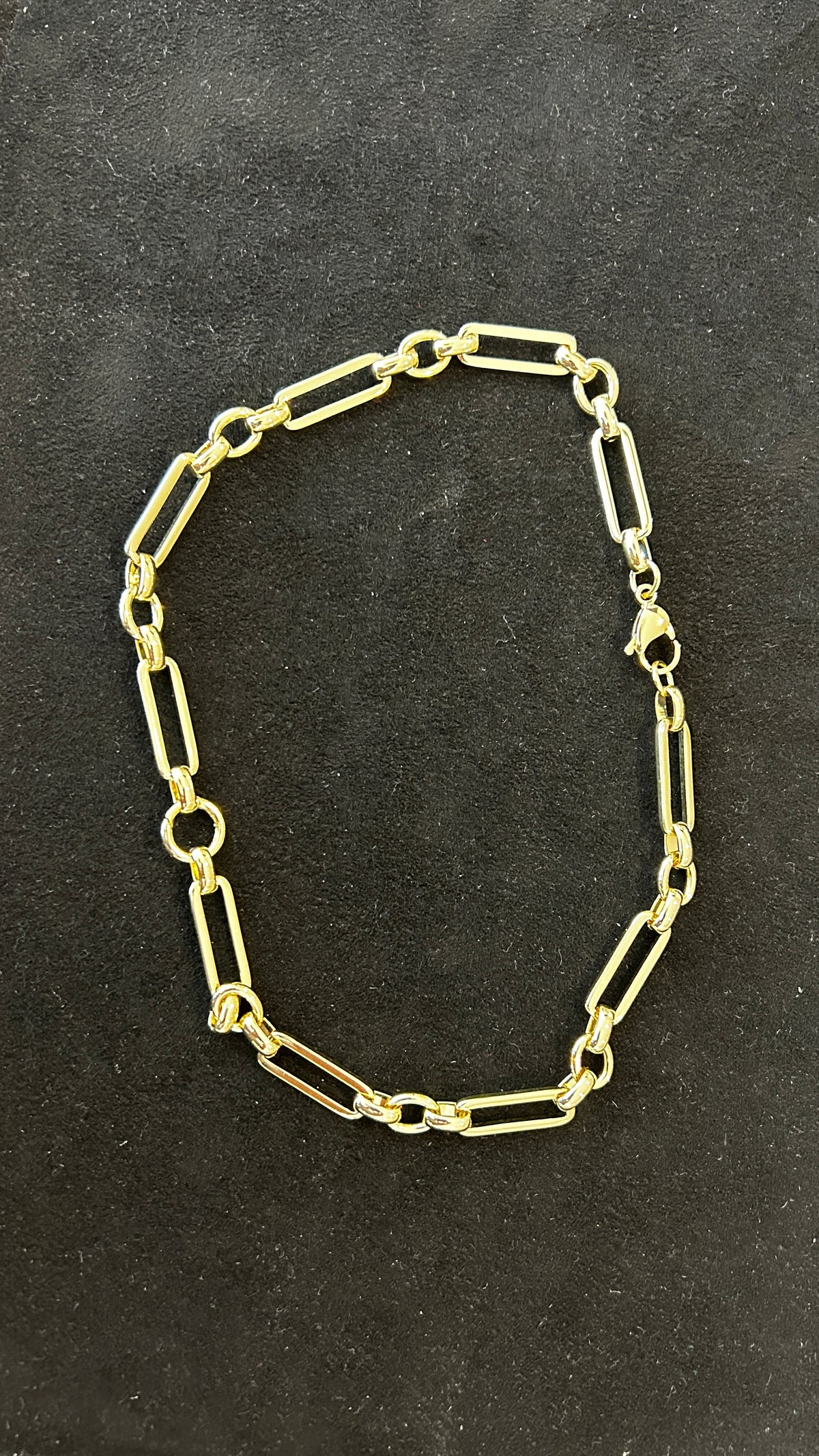 Gold Elongated Link Chain Necklace