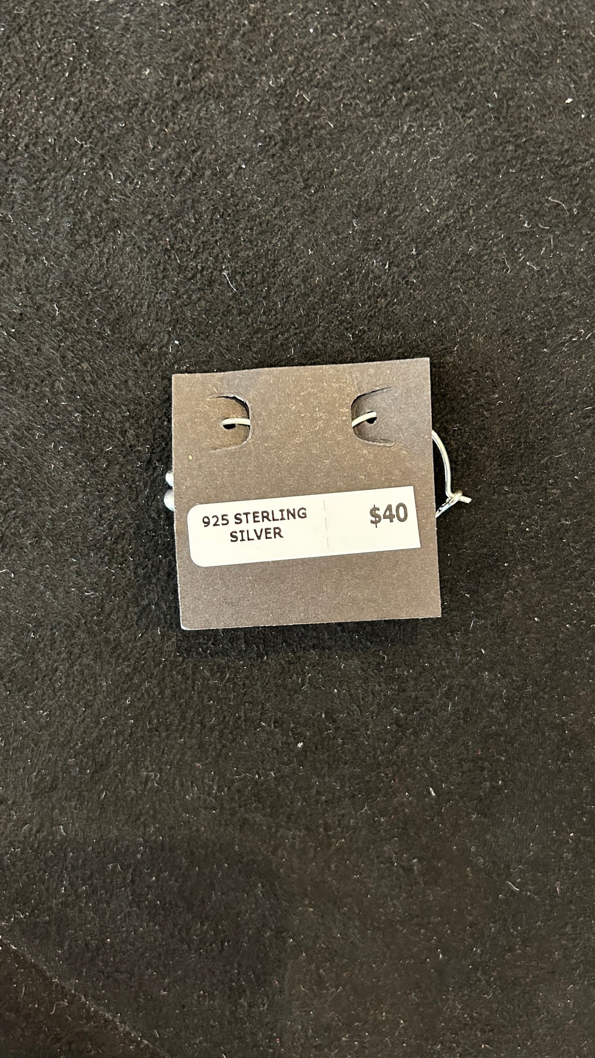 Round Silver Earrings with Navajo Beads