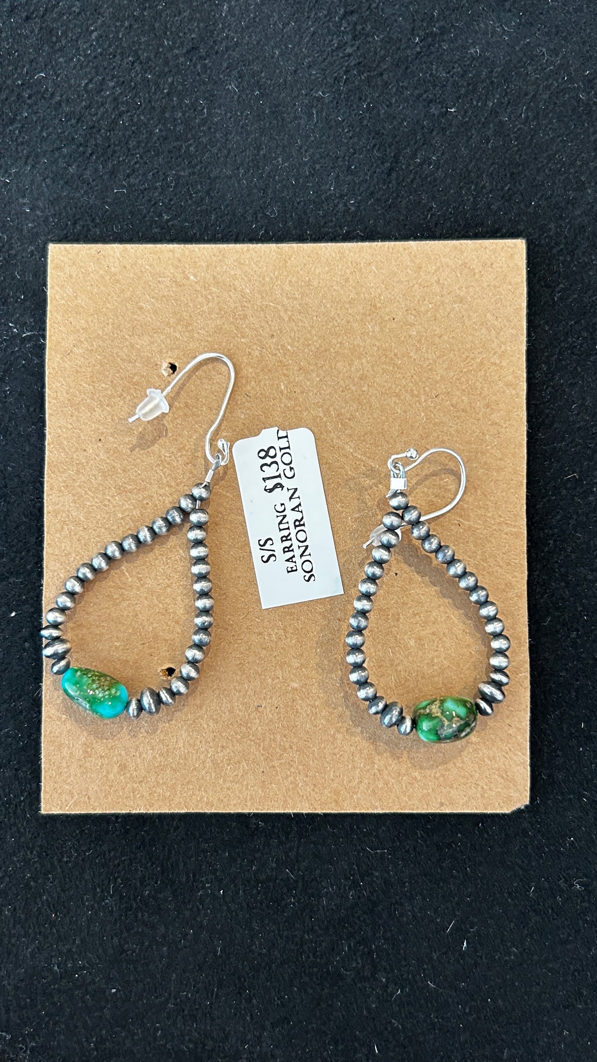 Navajo Pearl with Sonoran Gold Turquoise Earrings