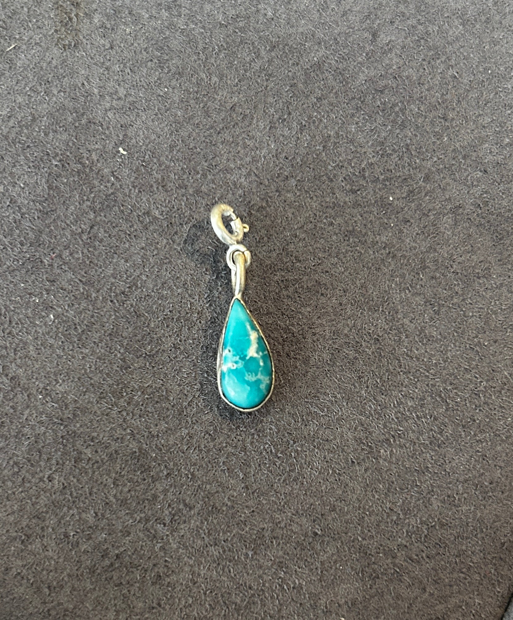 Larimar Stone Teardrop Pendant