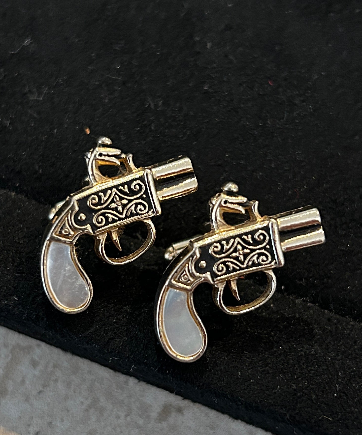 Gold-Tone Metal Revolver Cufflinks