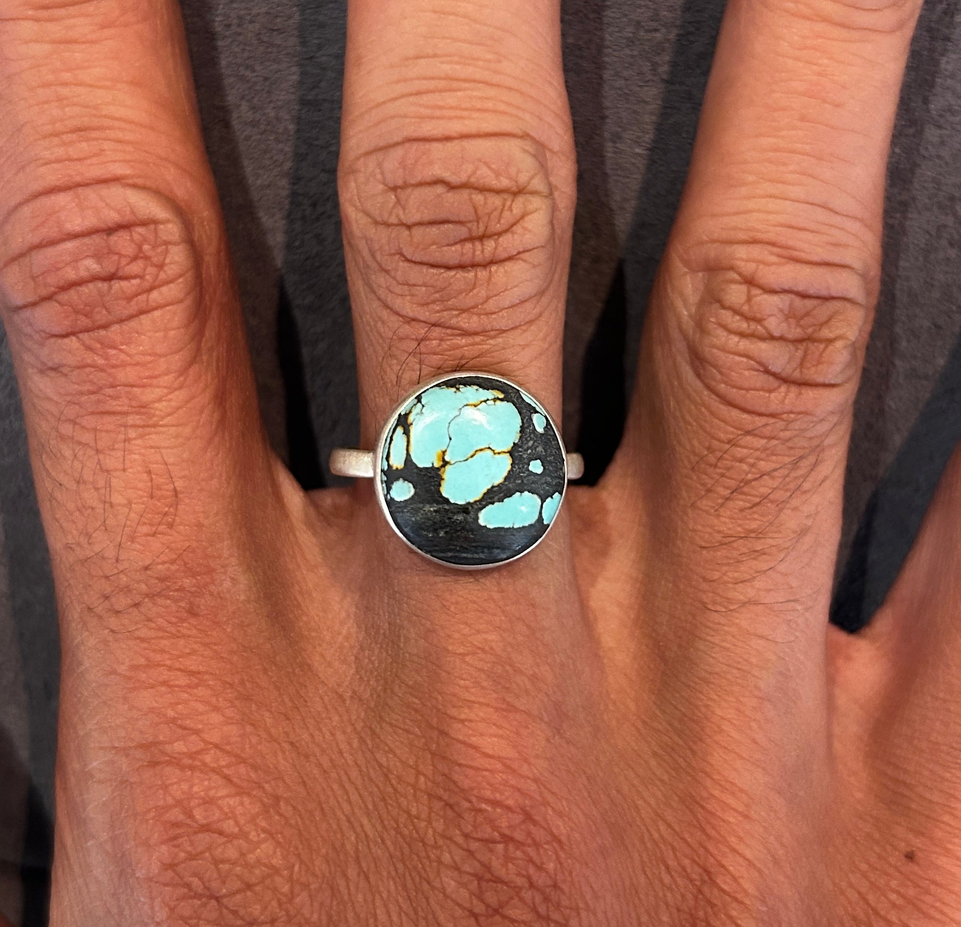 Lhasa Round Turquoise Ring