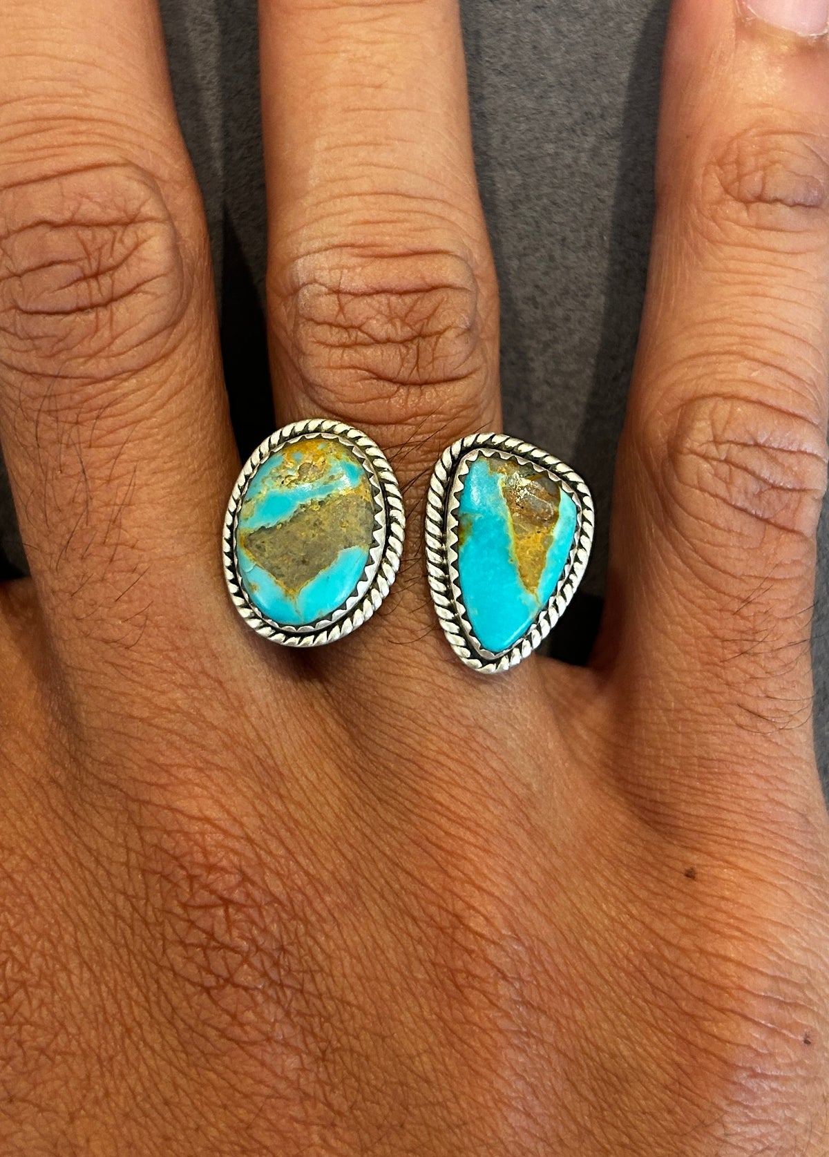 Santa Maria Double Turquoise Ring