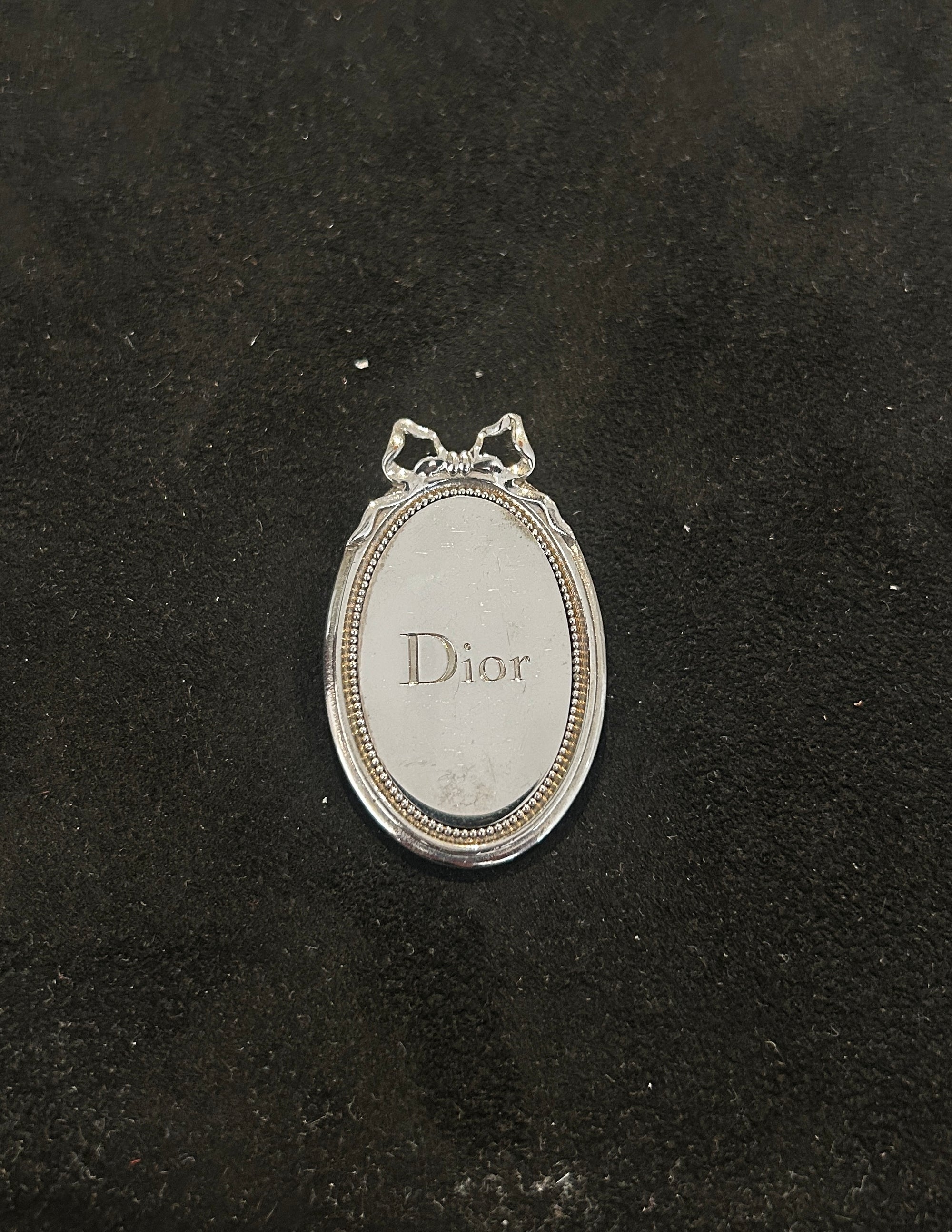 Vintage Silver Dior with Ribbon Pin -