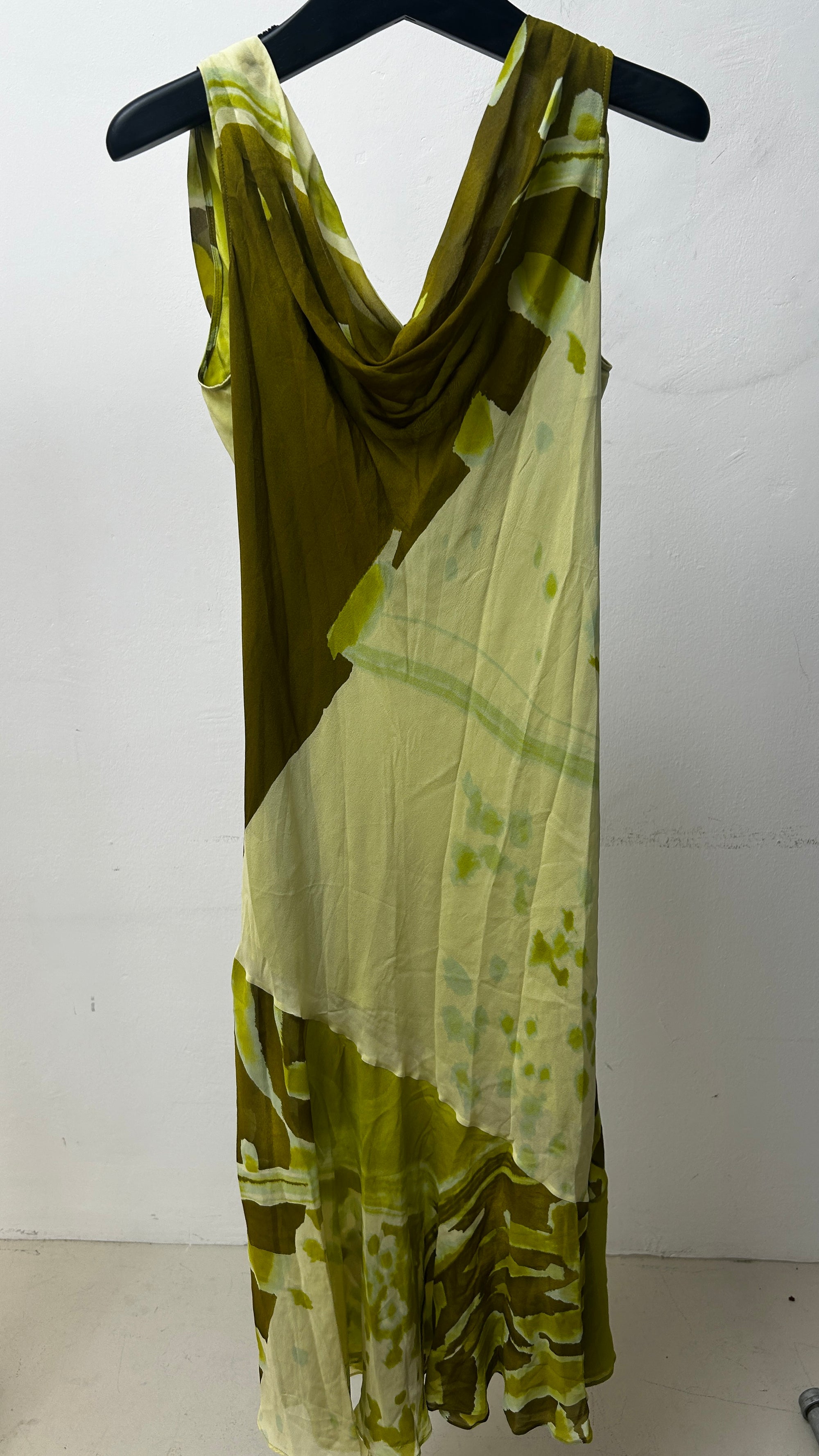 Clips Green Silk Chiffon Maxi Dress with Beads*