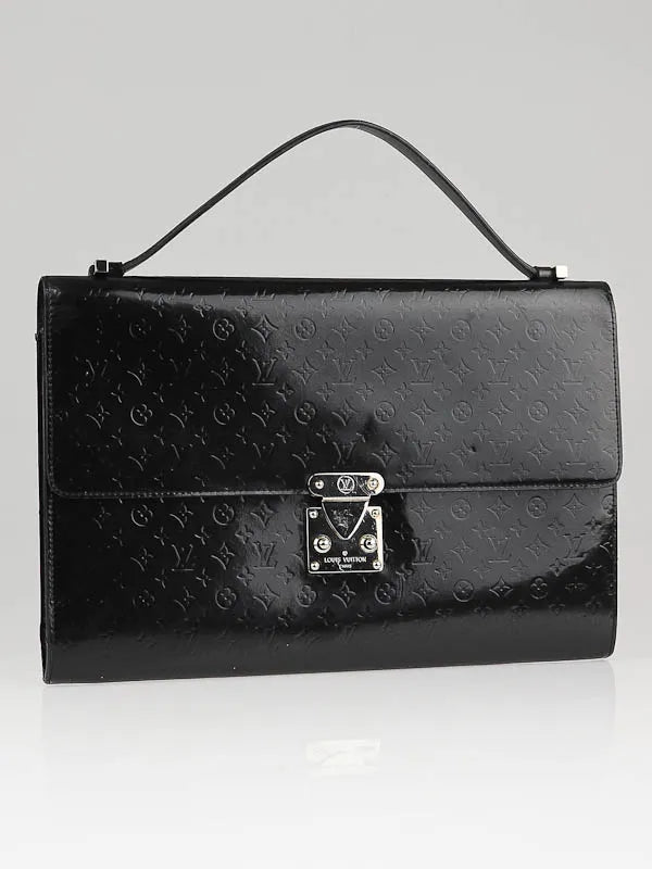 Louis Vuitton Black Monogram Glace Anouchka Clutch