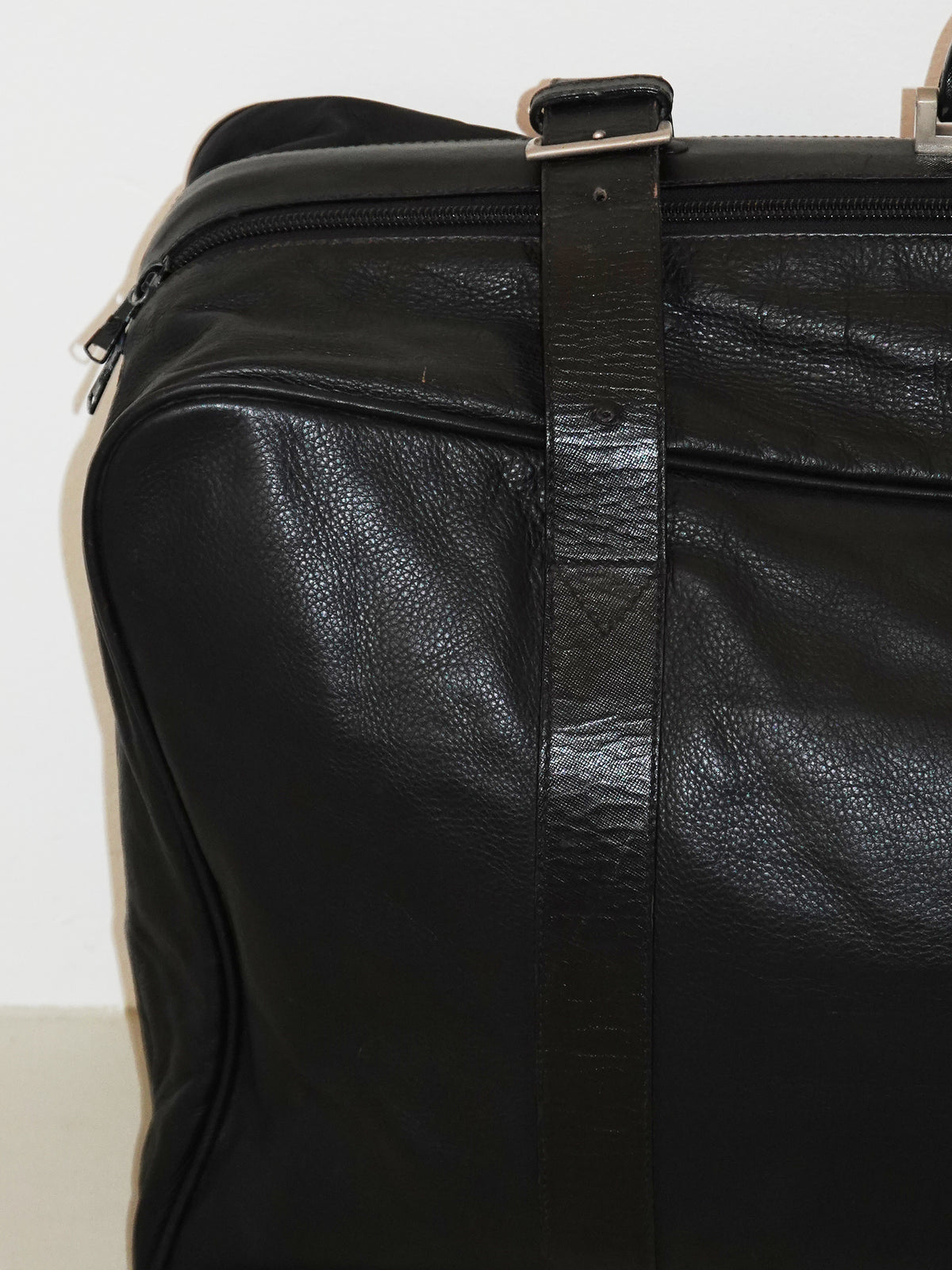 Vintage Prada Saffiano Handle Leather Suitcase