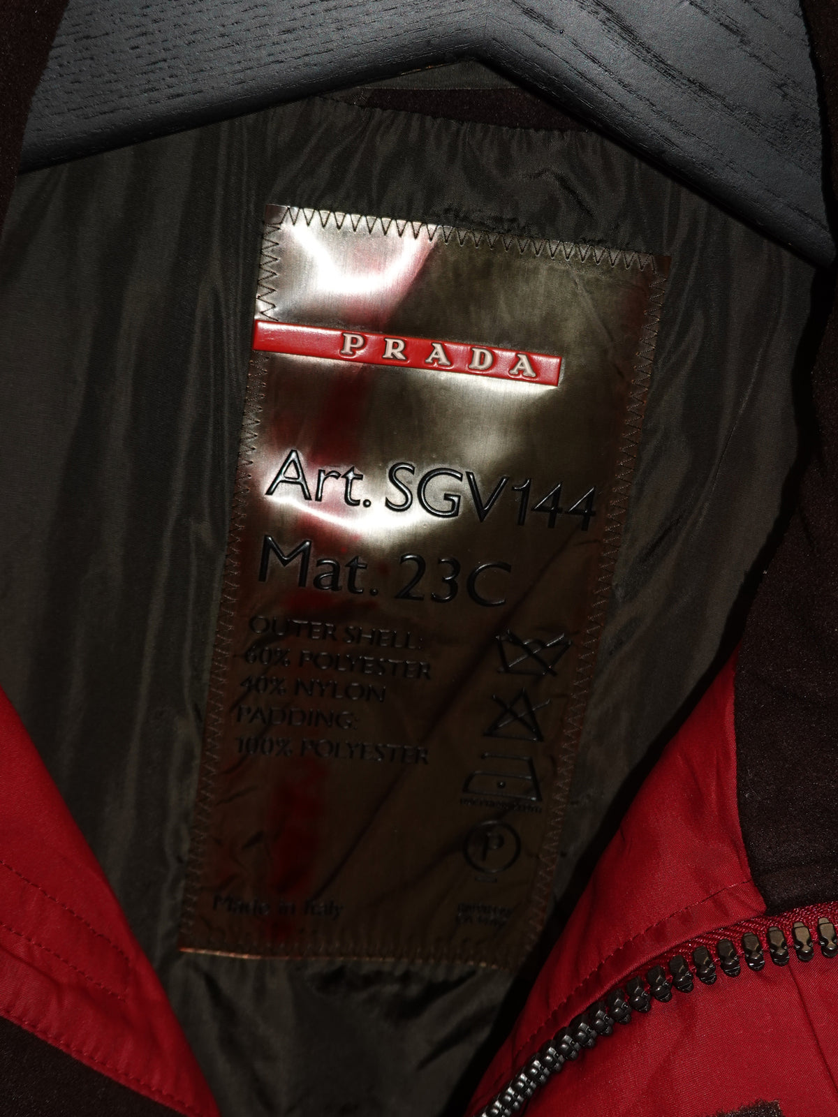Vintage Prada 1990 Linea Rossa Gore Tex Burgundy Vest