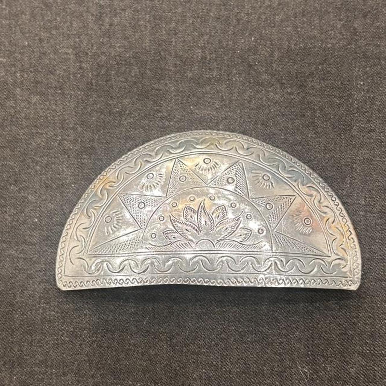 Unsigned Vintage Silver Hair Pin: Sunset