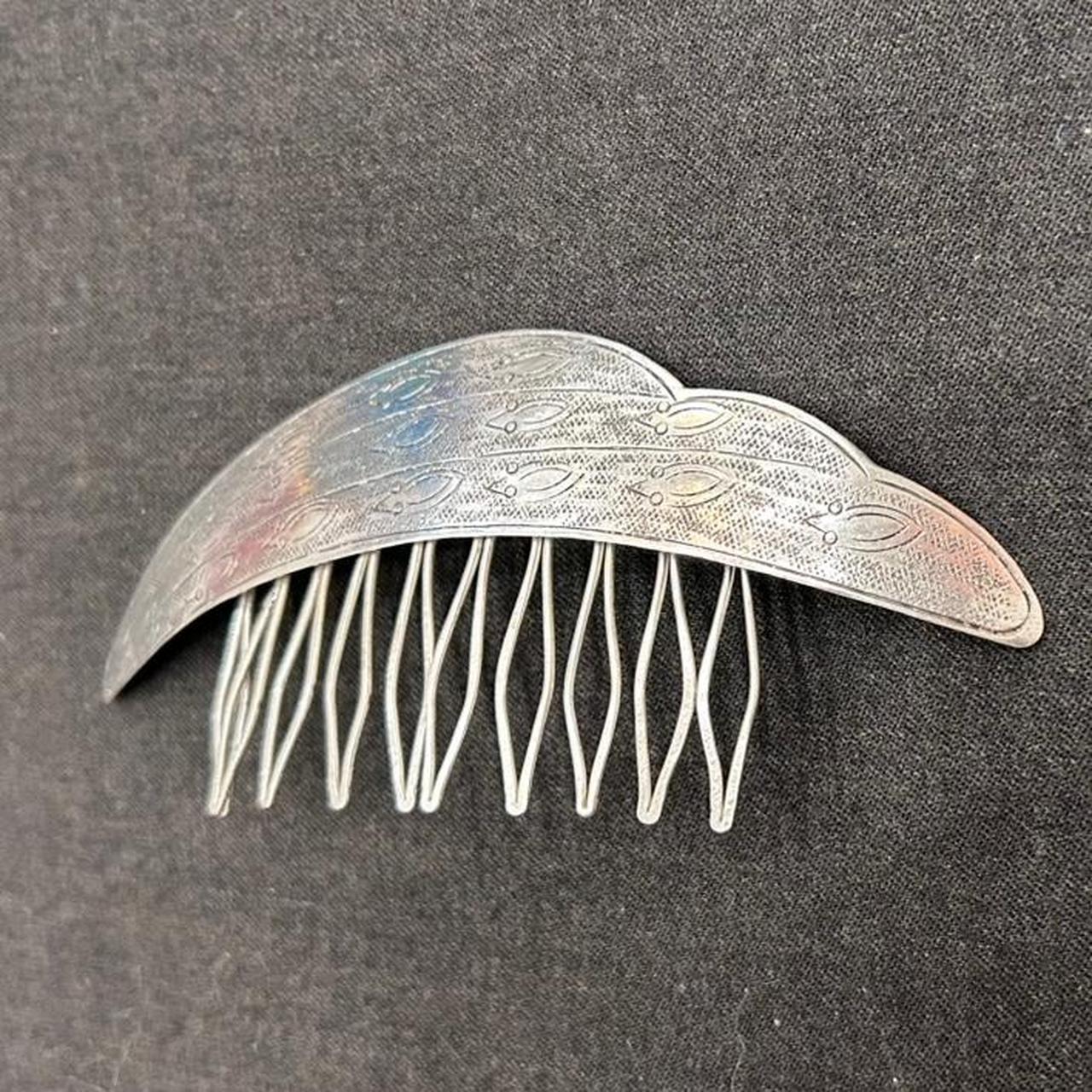 Unsigned Vintage Silver Hair Pin: Mice Mountain