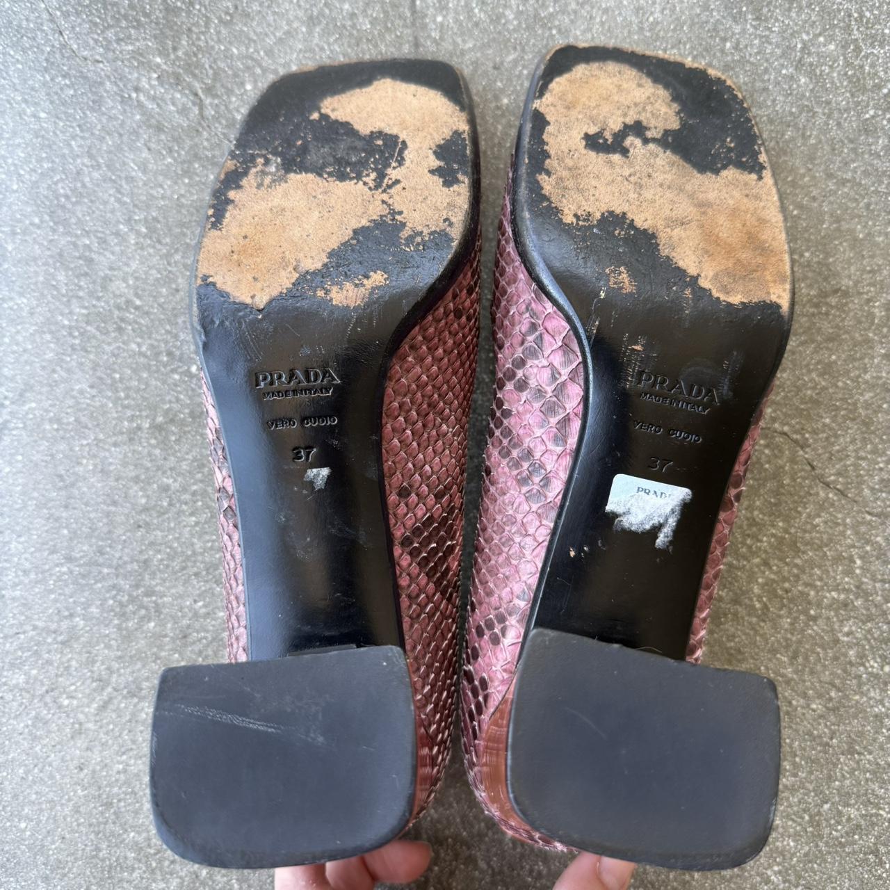 Prada Fuschia and Orange Fall FW1999 Python Tassled Heel Loafers