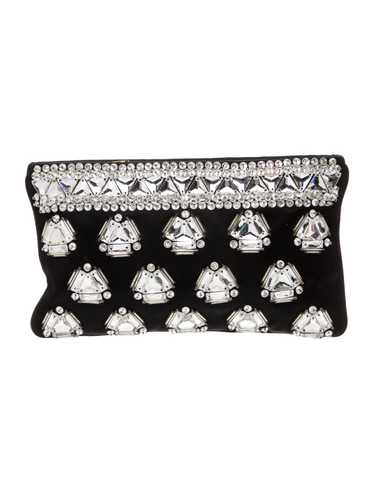 Prada Bejeweled Raso Clutch in Black