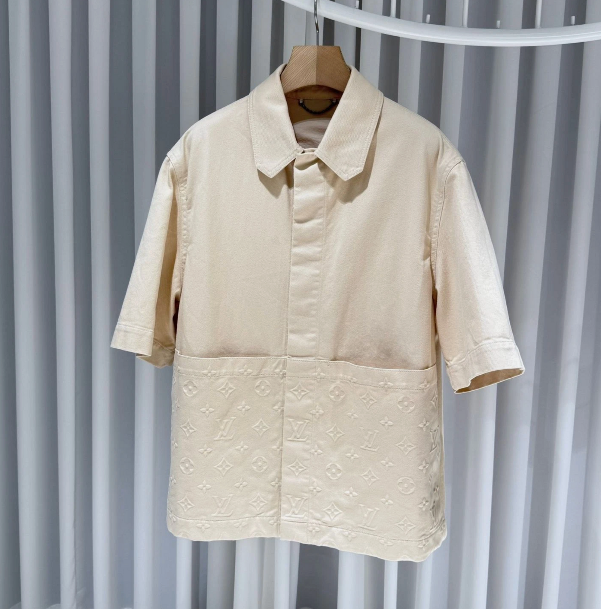 Louis Vuitton Monogram Carpenter Short Sleeve Shirt Jacket L 141830017