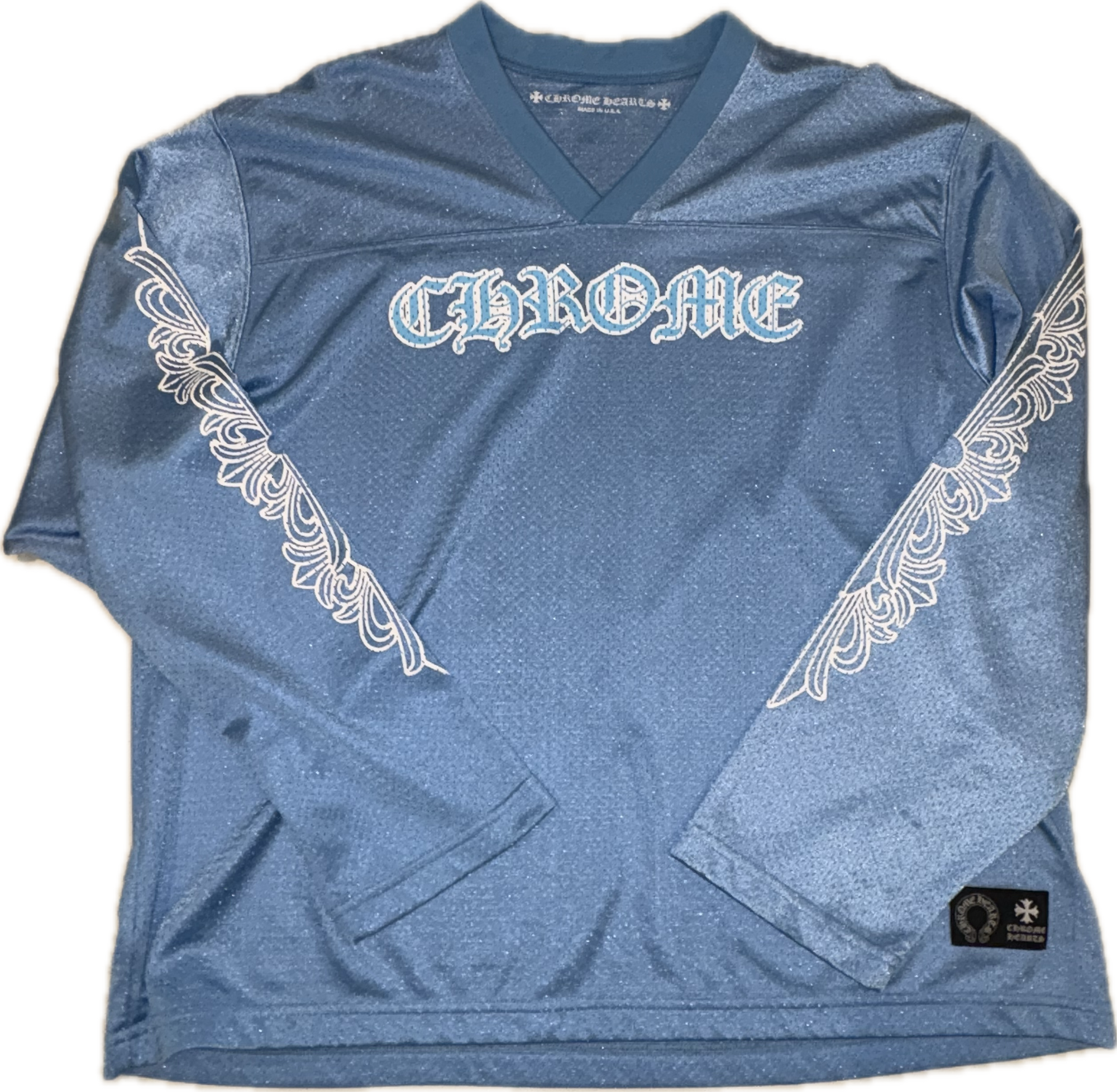CHROME HEARTS BLUE LS JERSEY TEE
