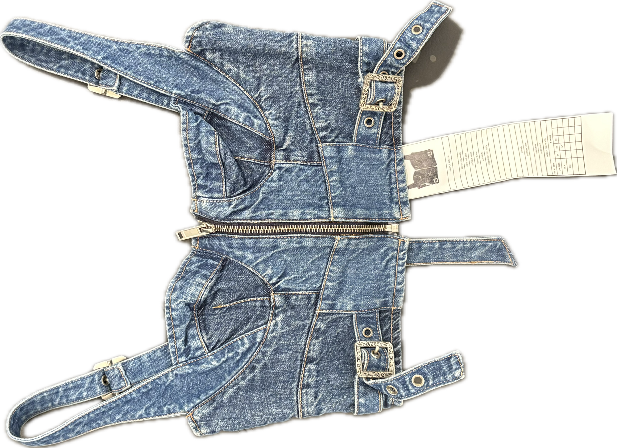 CHRISTIAN DADA DENIM BUSTIER