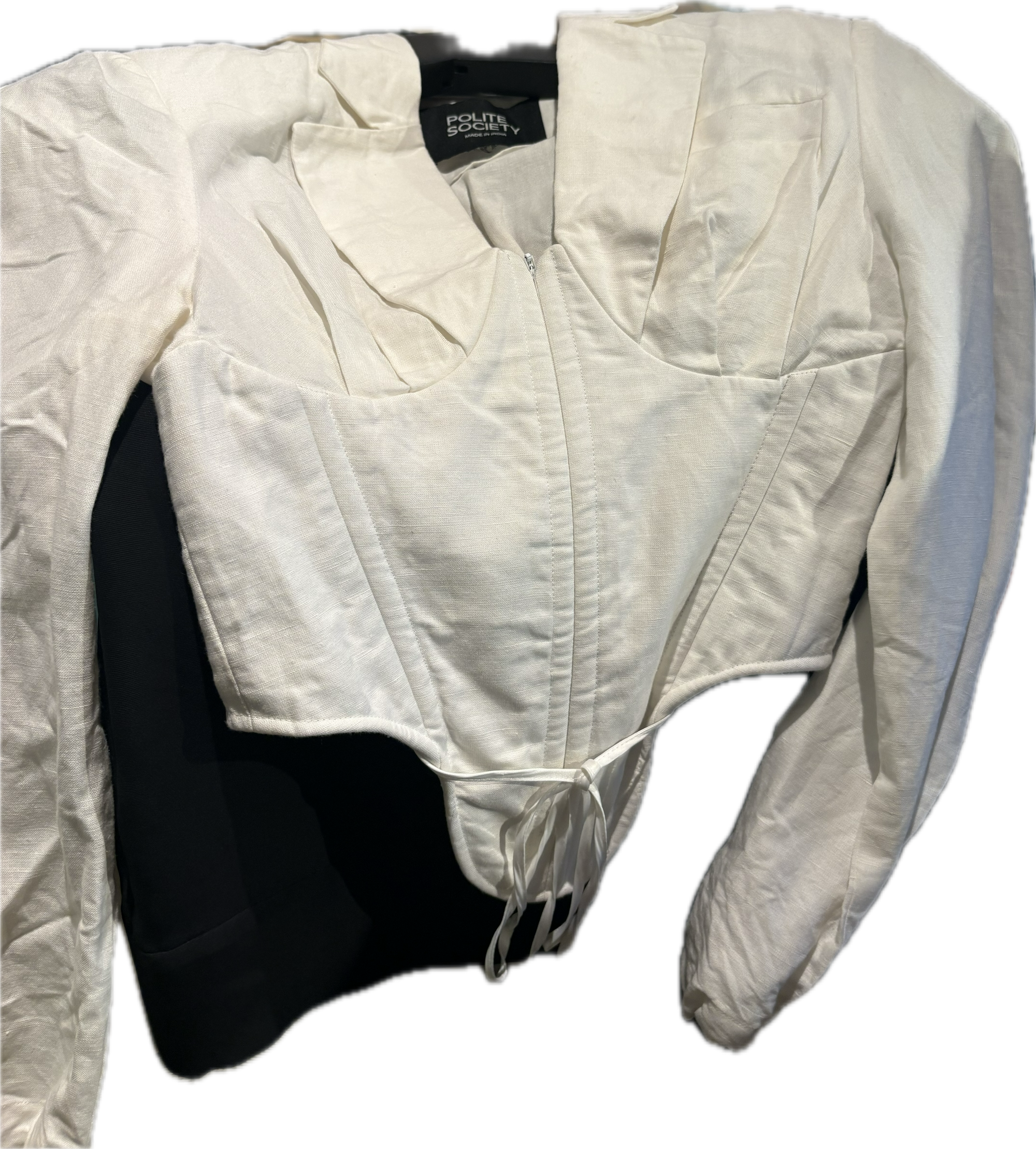 POLITE SOCIETY LS CORSET ZIP TOP