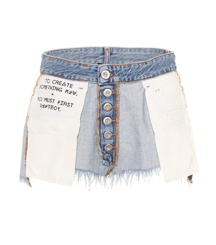 Unravel Project Inside-out Denim Skirt