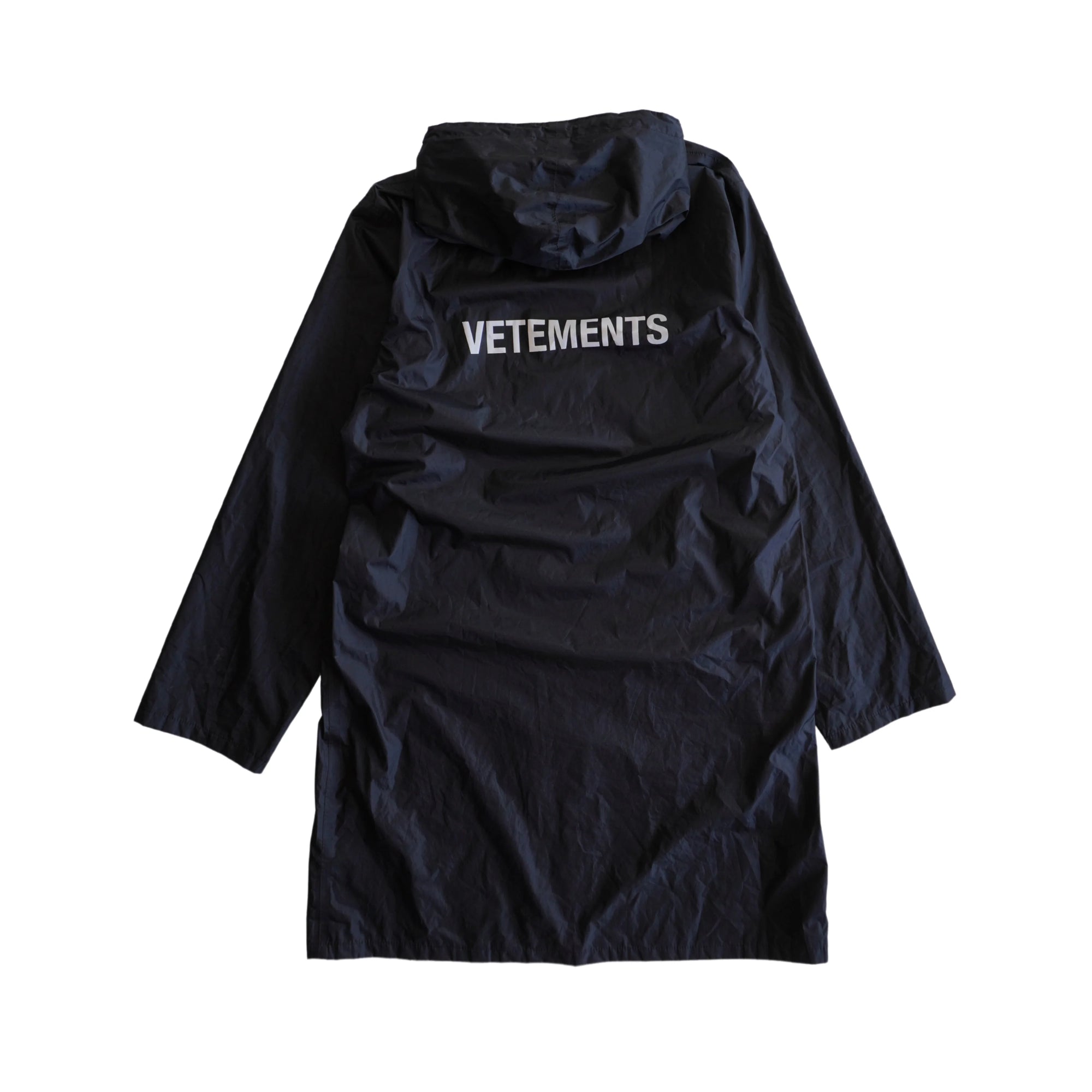 Vetements Black Logo Raincoat*