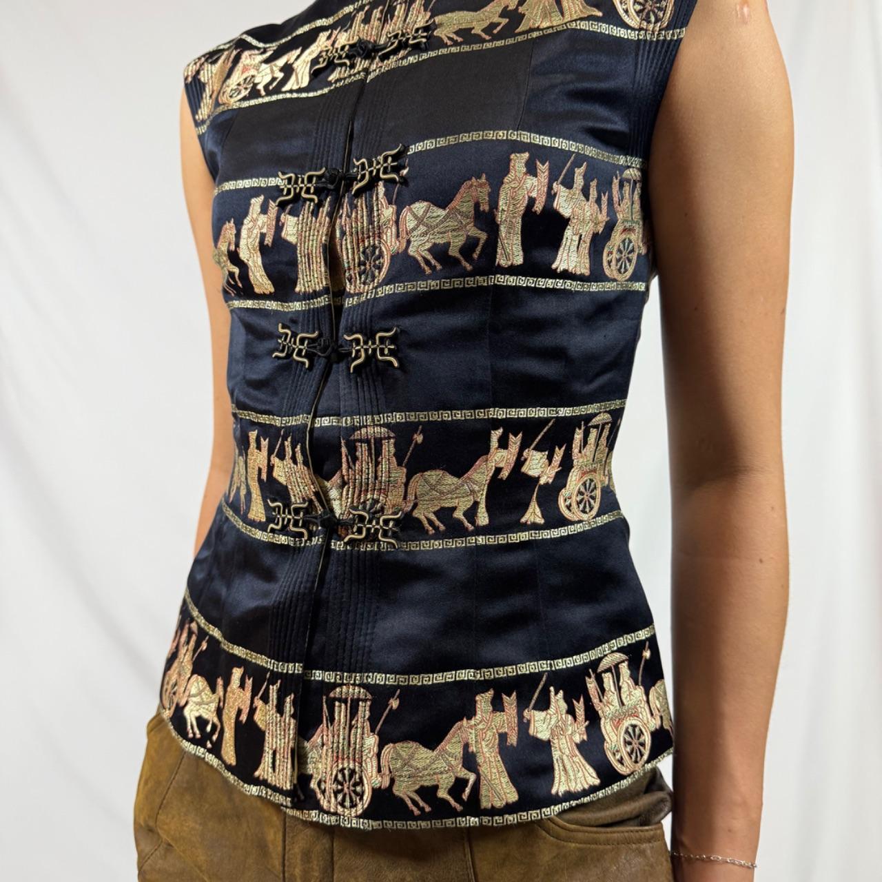 Vintage 50-60s Gold Metallic Brocade Vest